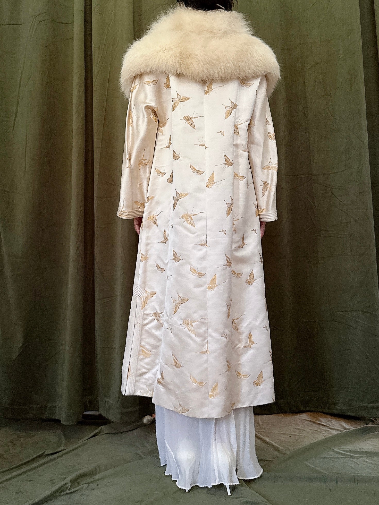 Vintage Silk Satin Duster - M