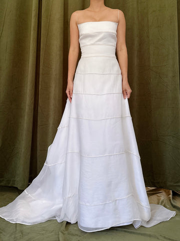 Vintage Silk Organza Gown - XS/4