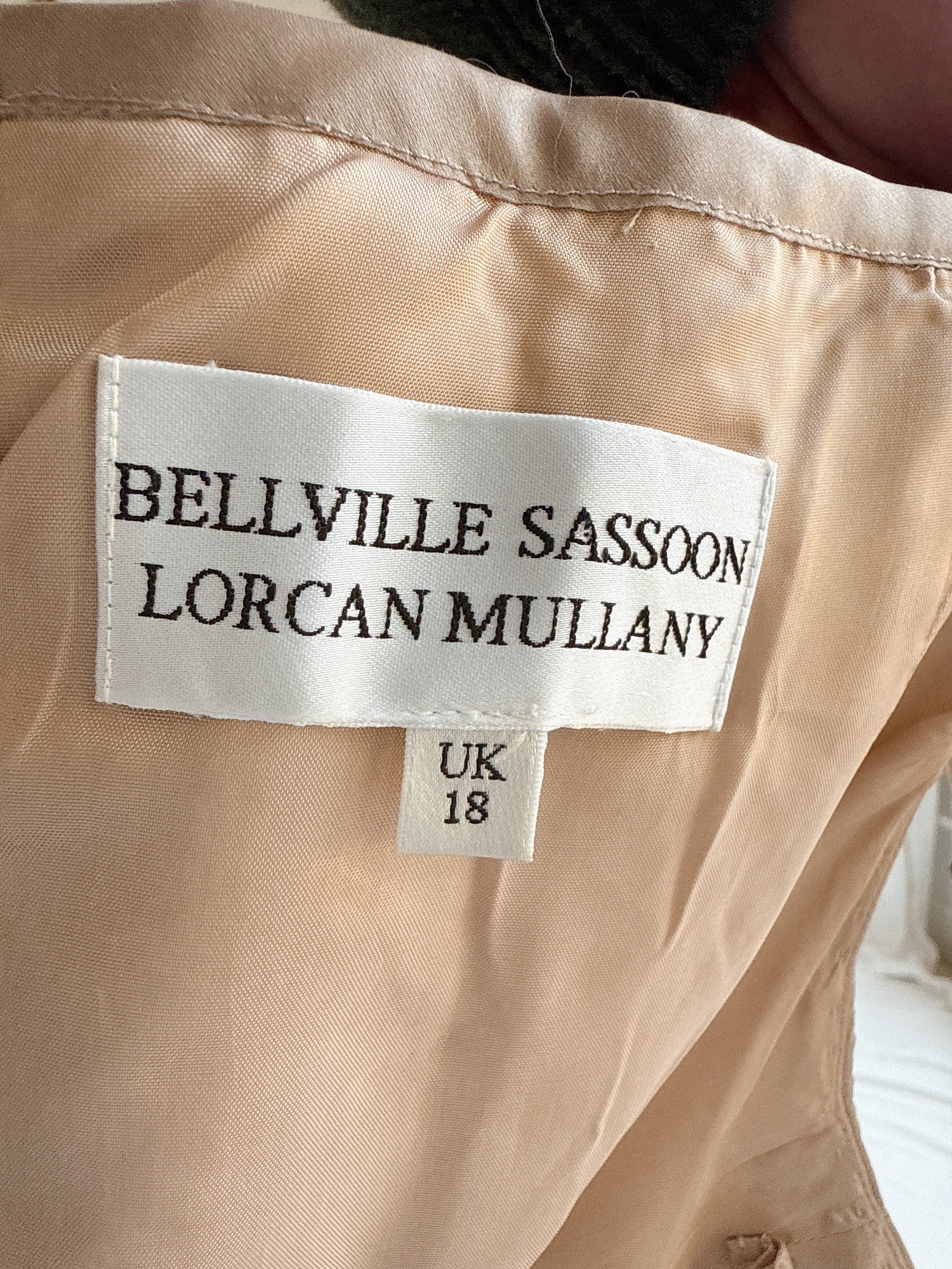 Vintage Bellville Sassoon Silk Organza Gown - L/UK 18