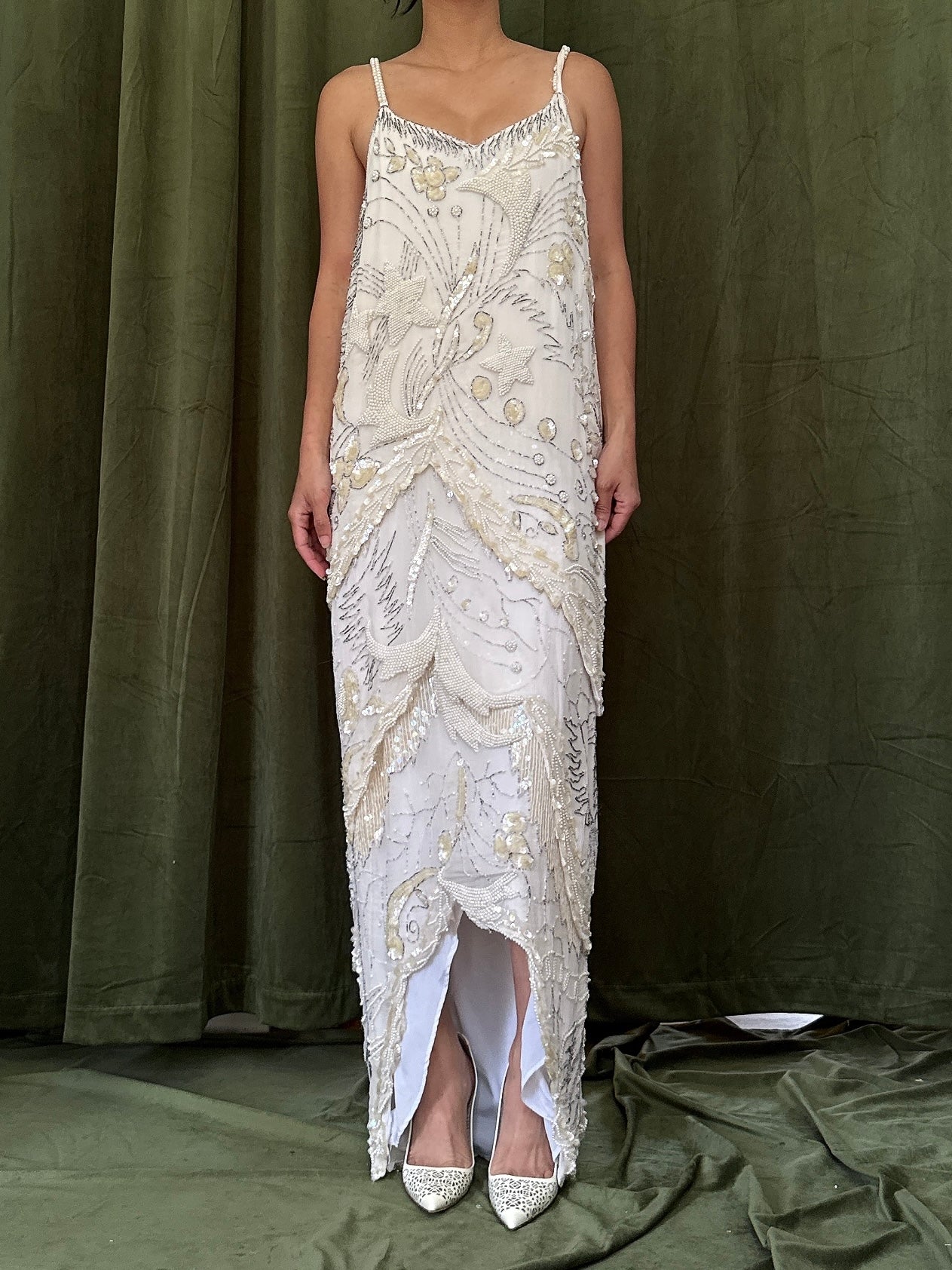 Vintage Stars Beaded Gown - M