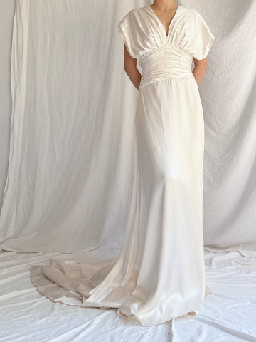 Vintage Romona Keveza Silk Charmeuse Gown - XS