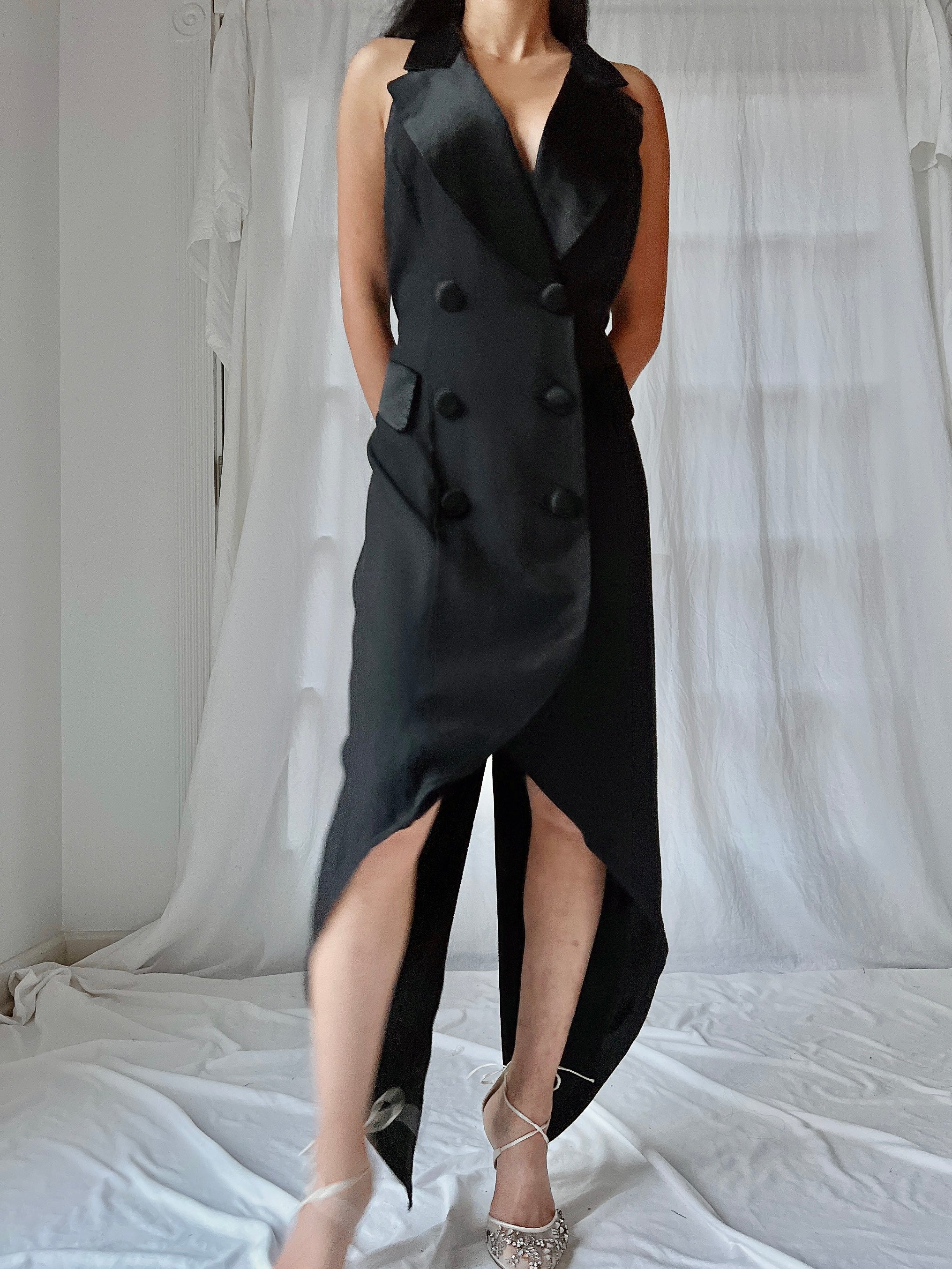 Vintage Tuxedo Dress - S/M