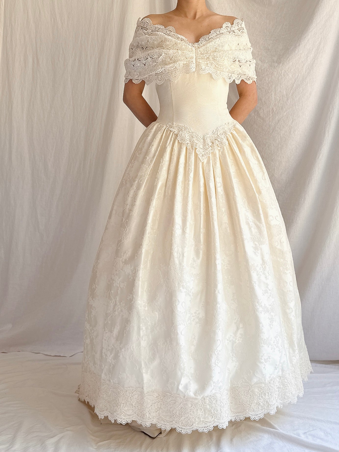 Vintage Brocade Dropped Waist Dress - XXS/0