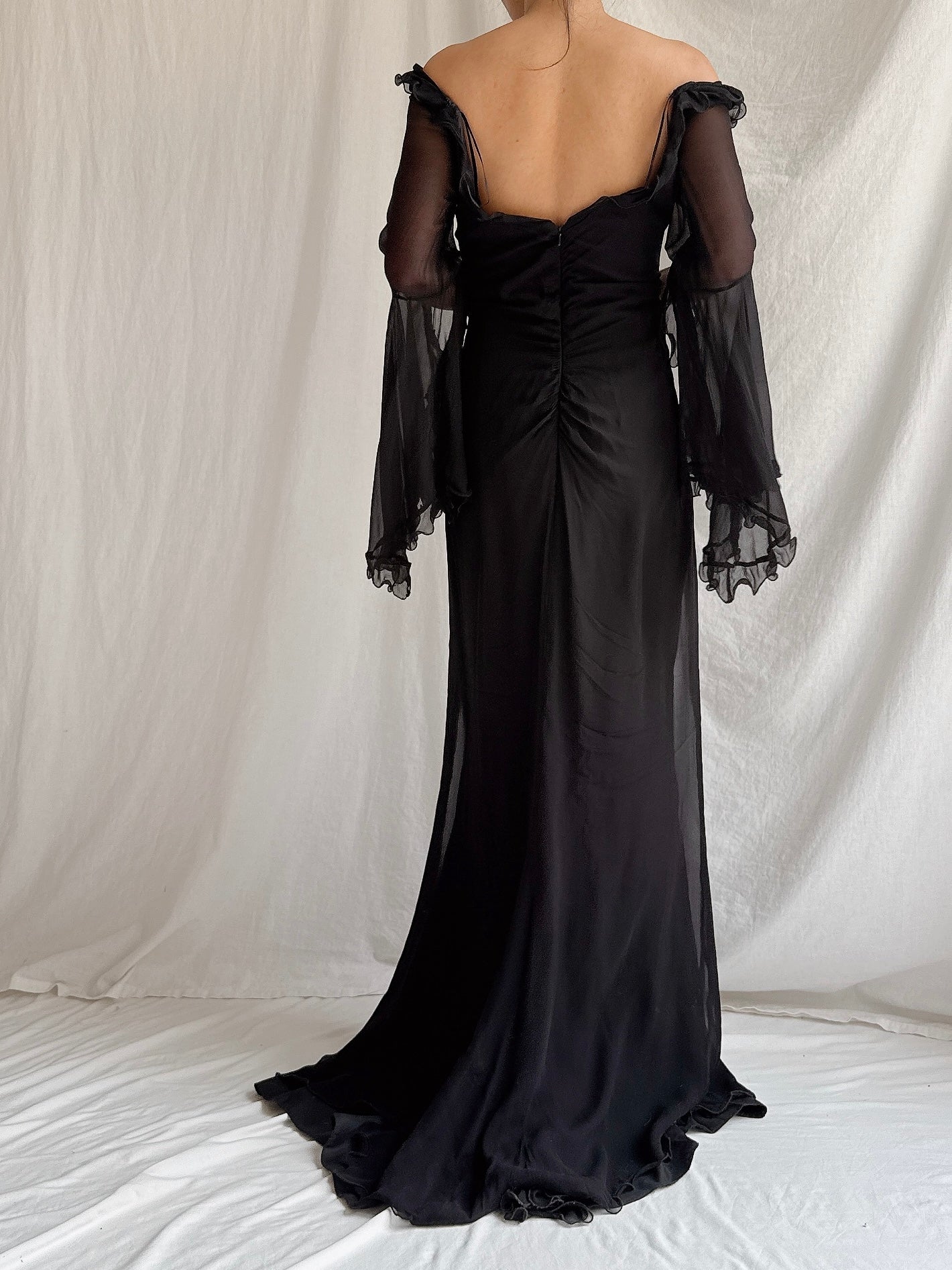 Vintage Bellville Sassoon UK Silk Gown - UK 16/ US10