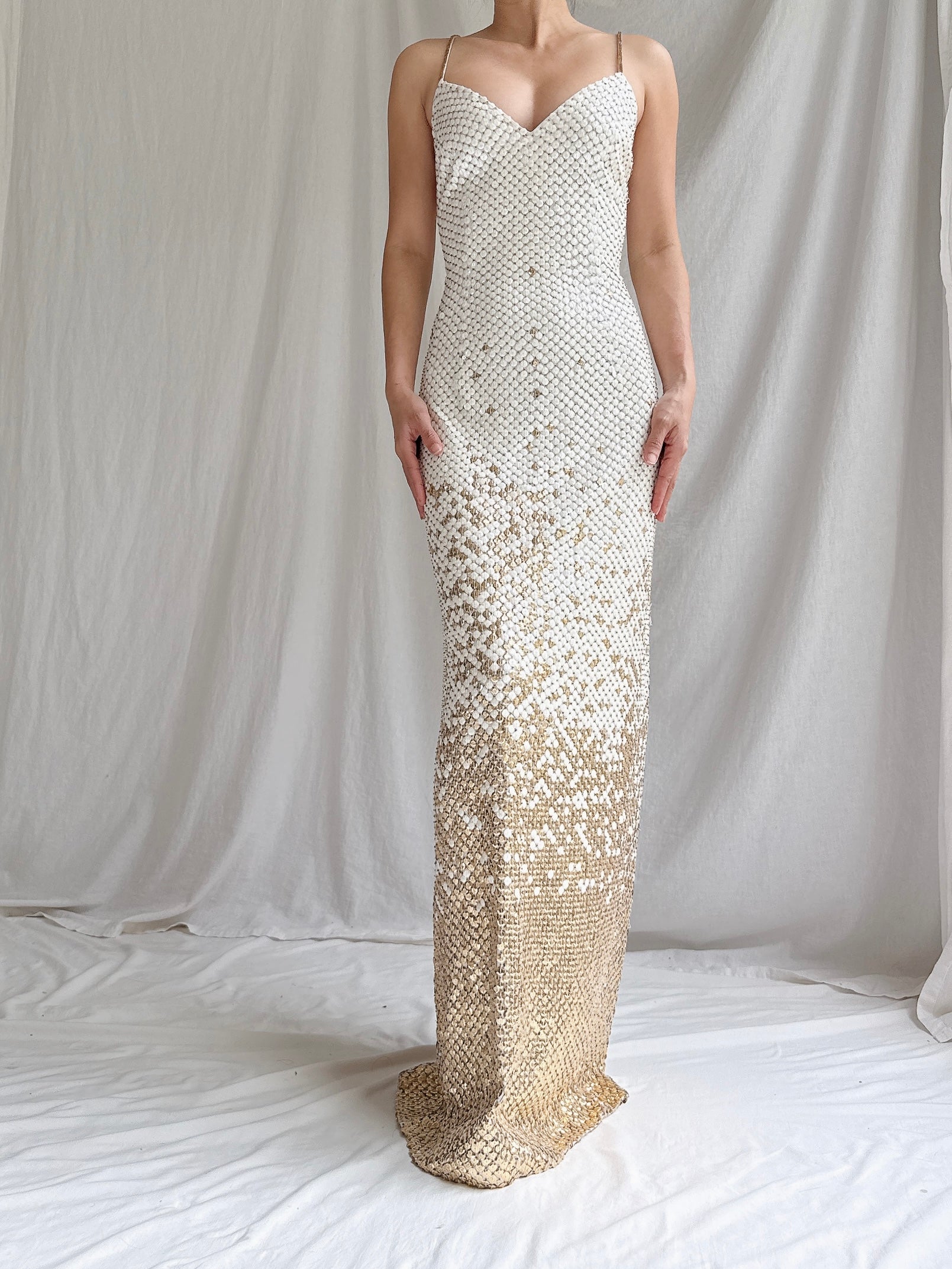 Vintage Graduated Sequins Dress - S