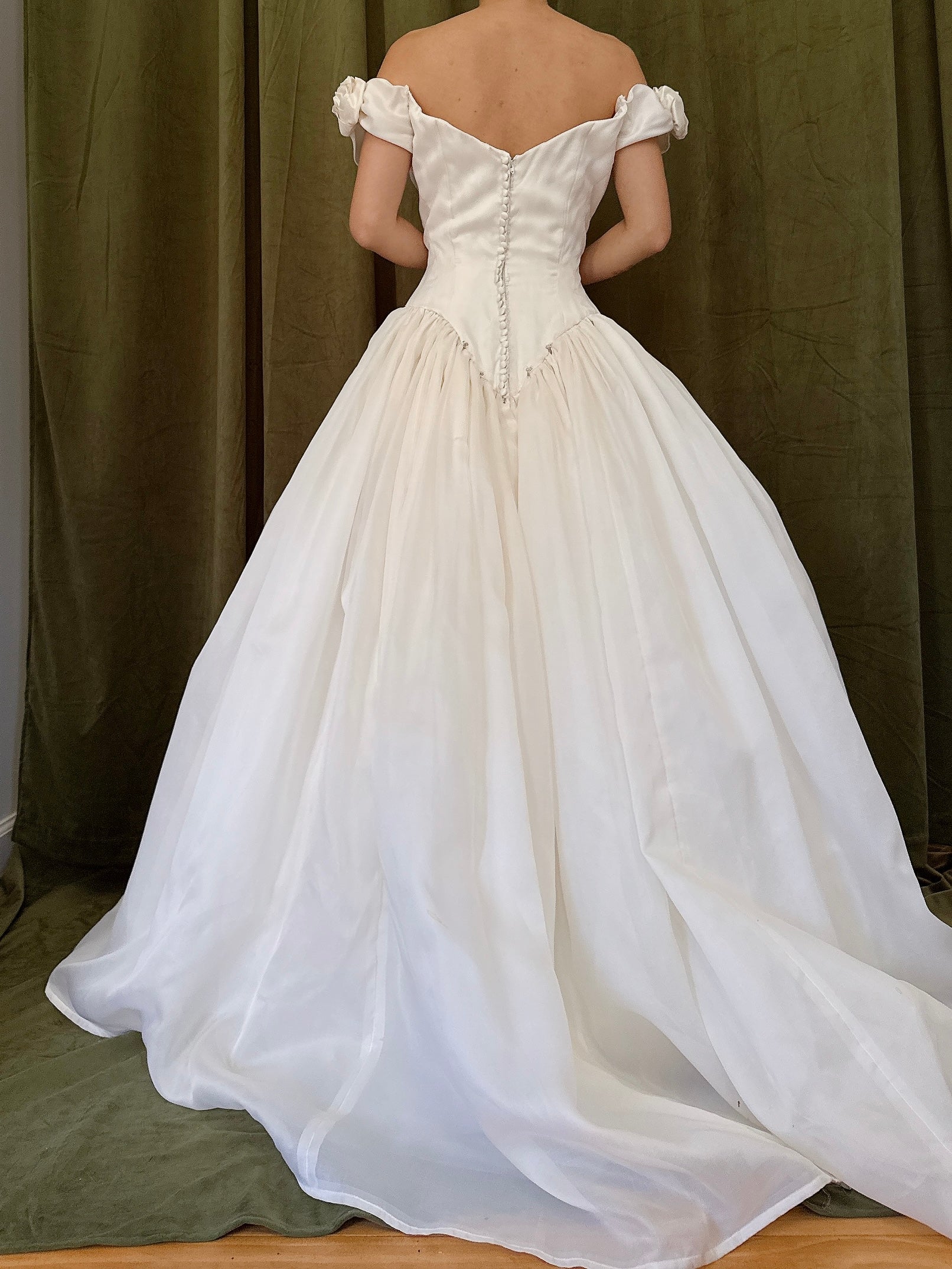 Vintage Lazaro Silk Organza Gown - M/6/8