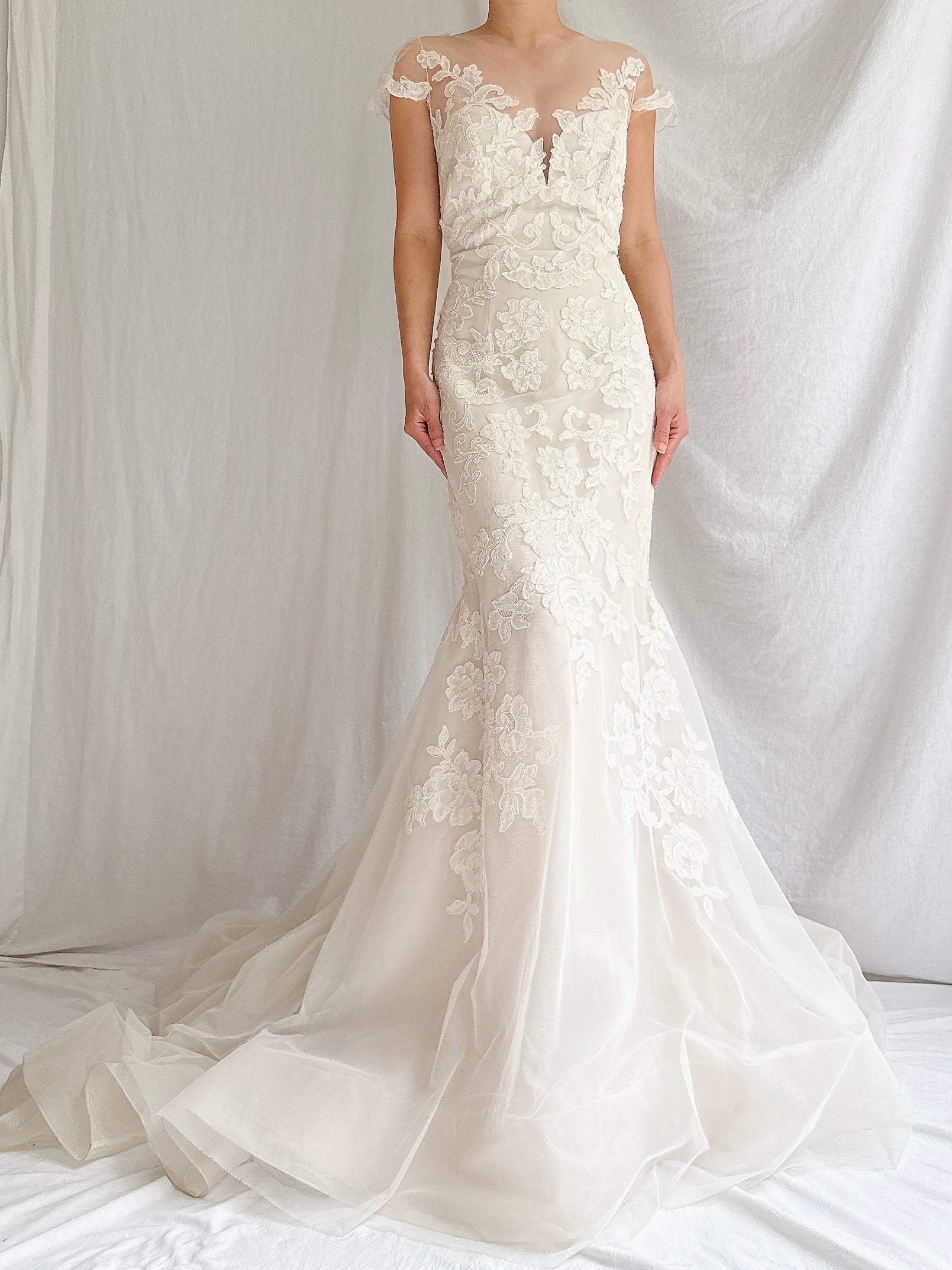 Vintage Liancarlo Illusion Lace Gown - S/6