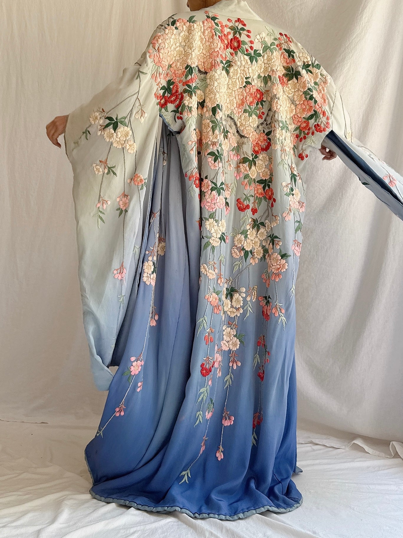 Antique Ombre Cherry Blossom Kimono - OSFM