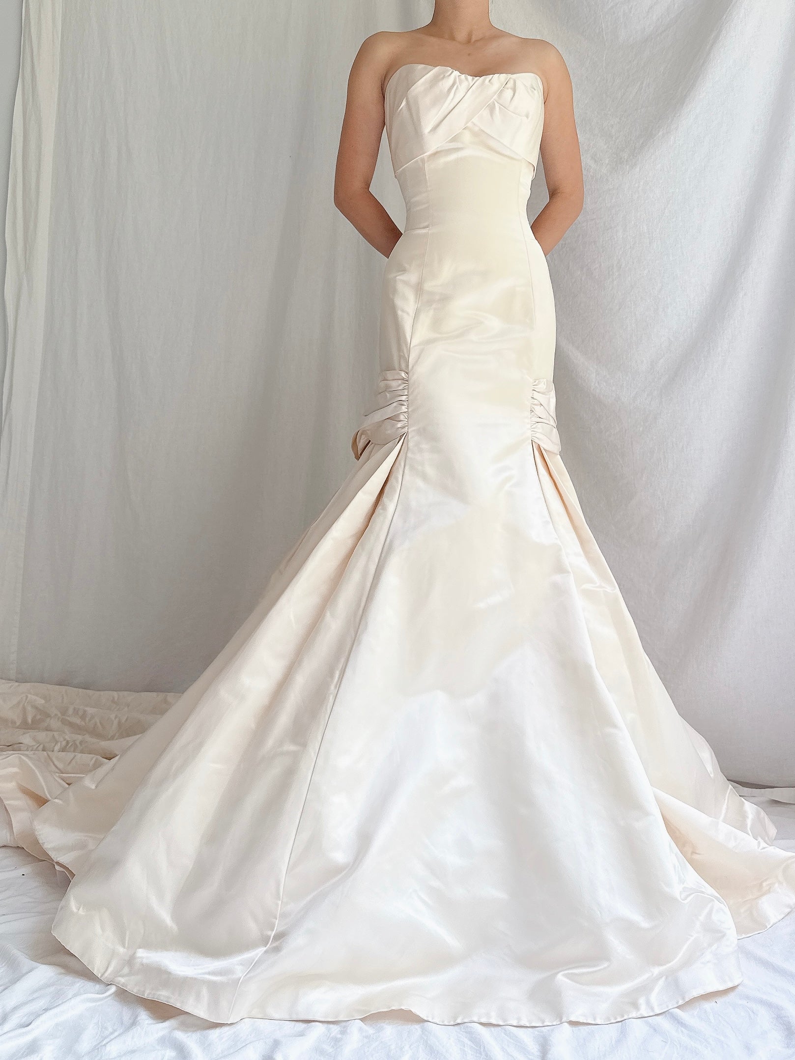 Vintage Marisa Strapless Silk Gown - S/M
