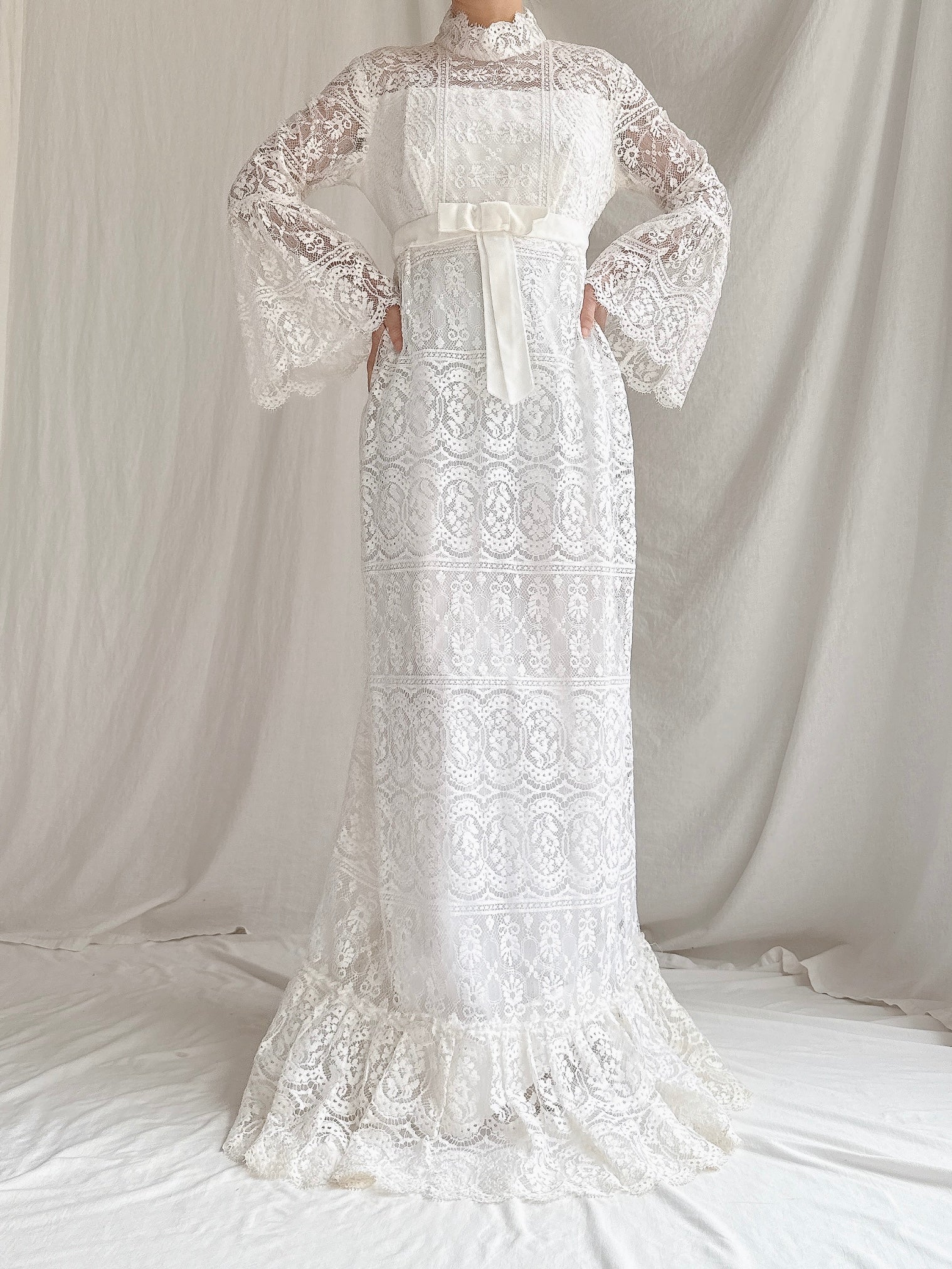 1970s Crochet Column Dress - S