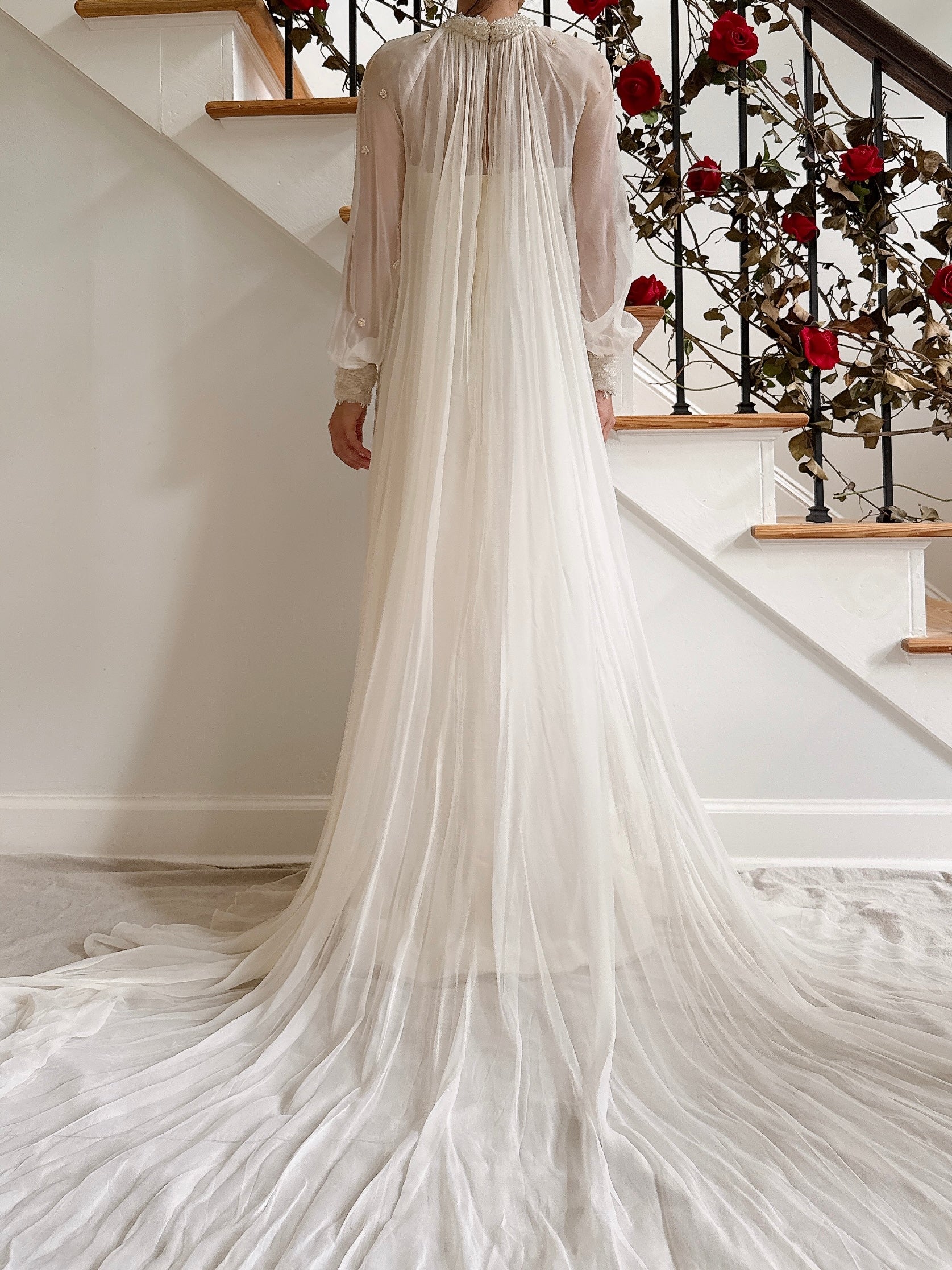 1960s Chiffon Gown - S