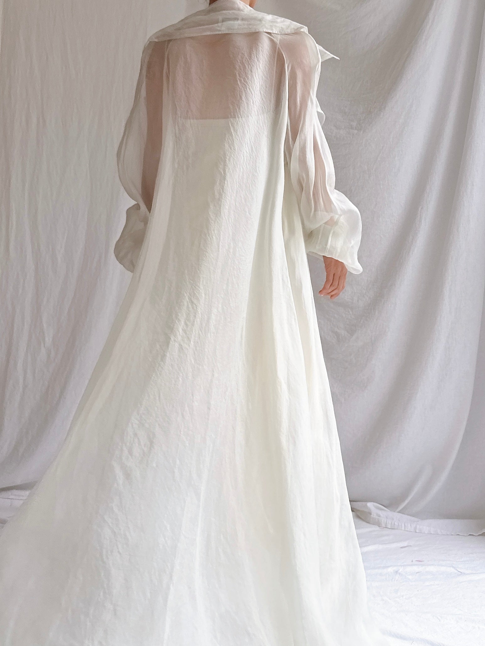 Vintage Petrovitch & Robinson Paris Silk Organza Duster - OSFM