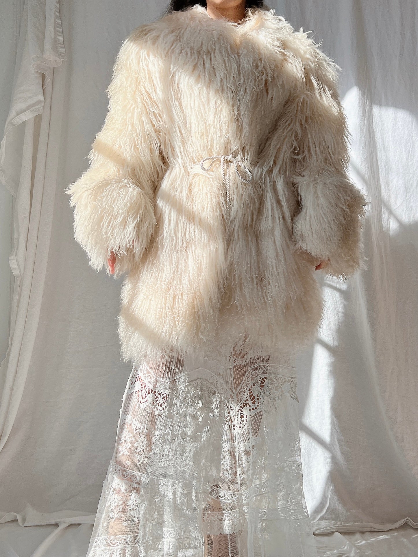 1970s Mongolian Sheared Shaggy Coat - M