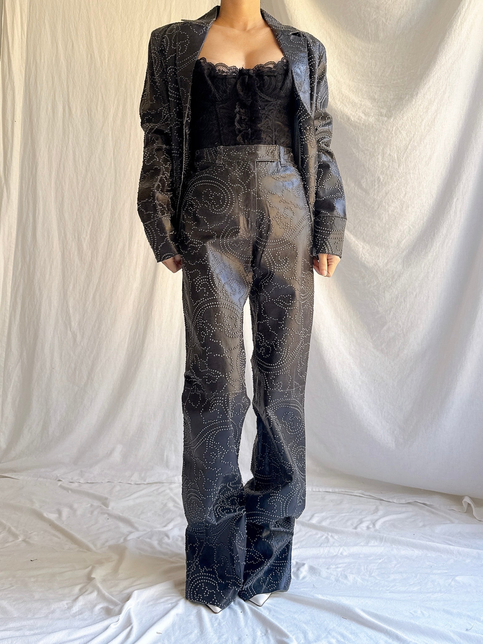 Vintage Estrella Spain Textured Leather Set - S/M/44/US 8