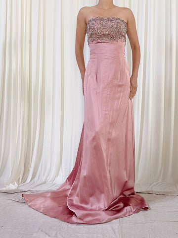 Vintage Steven Yearrick Dusty Pink Gown - US 6