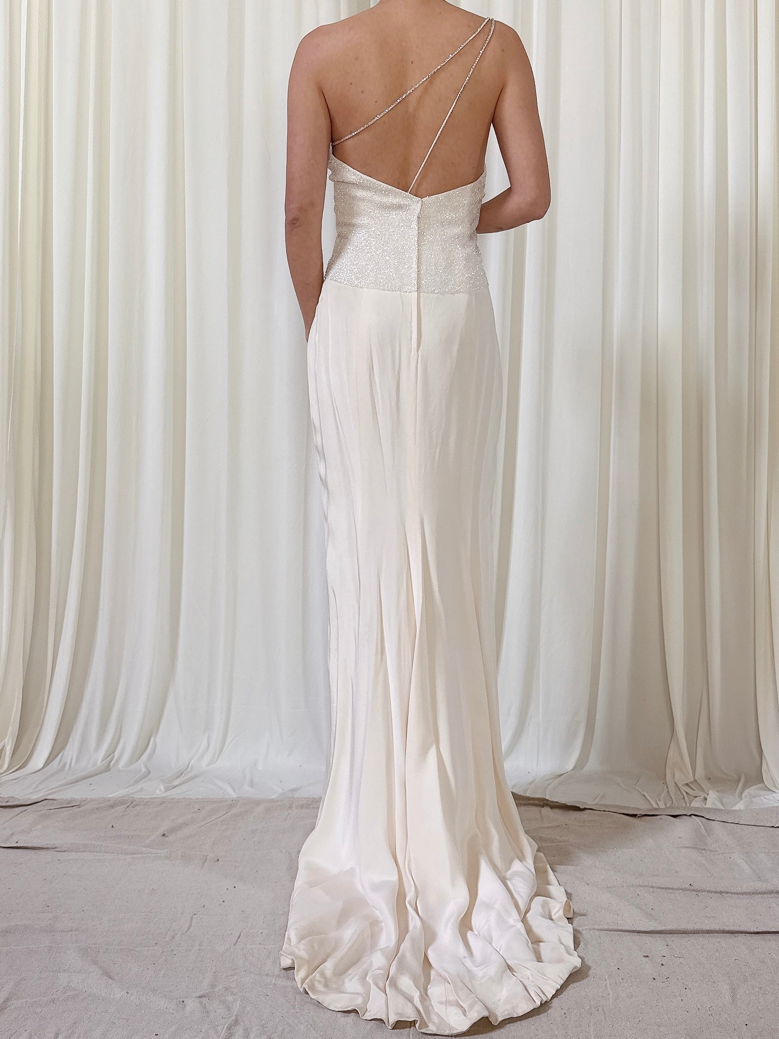 Vintage Emmanuel Khanh Ivory Dress - Size 12