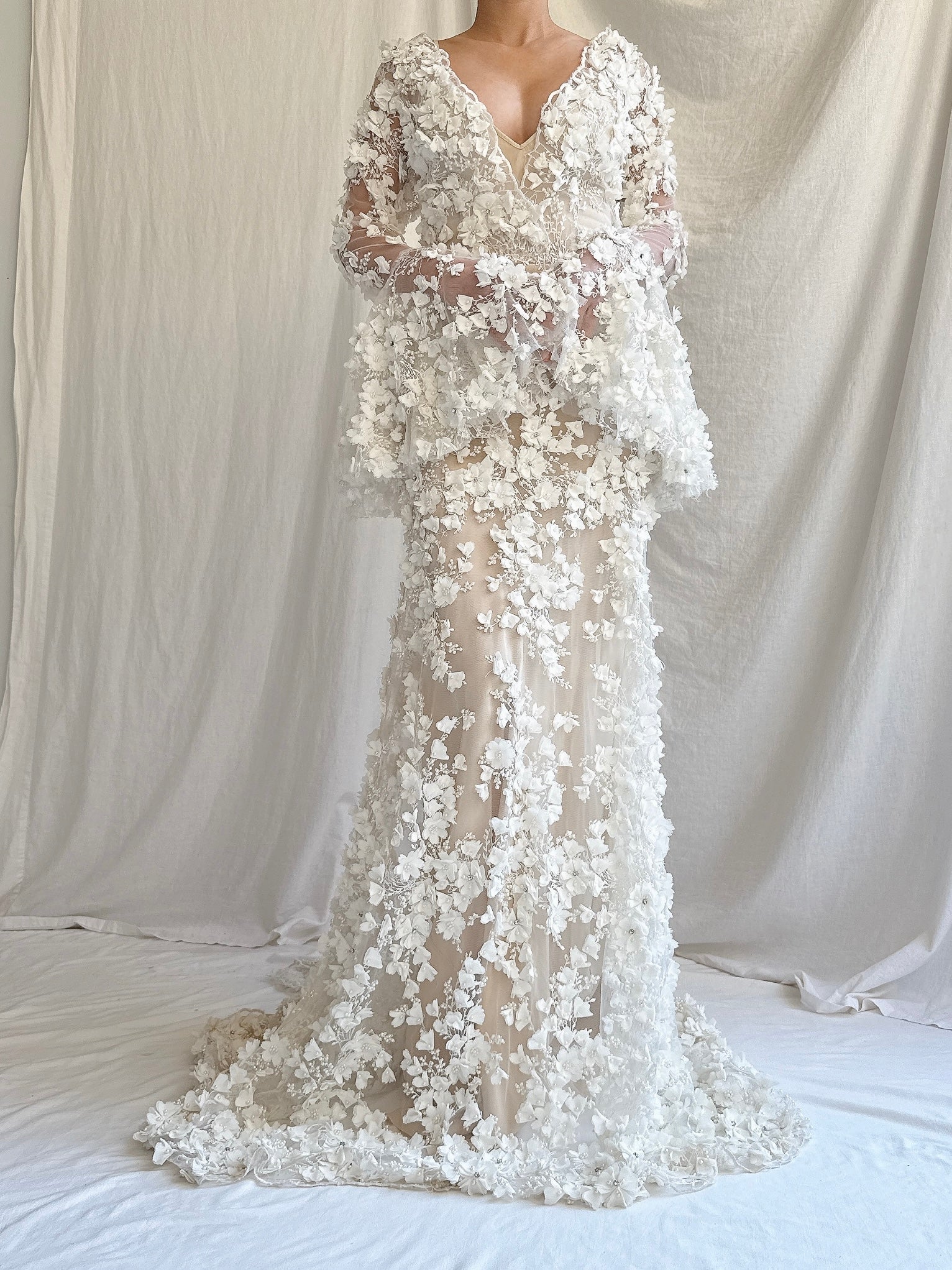 Gossamer Sample - Angel Sleeve Dress - S/6