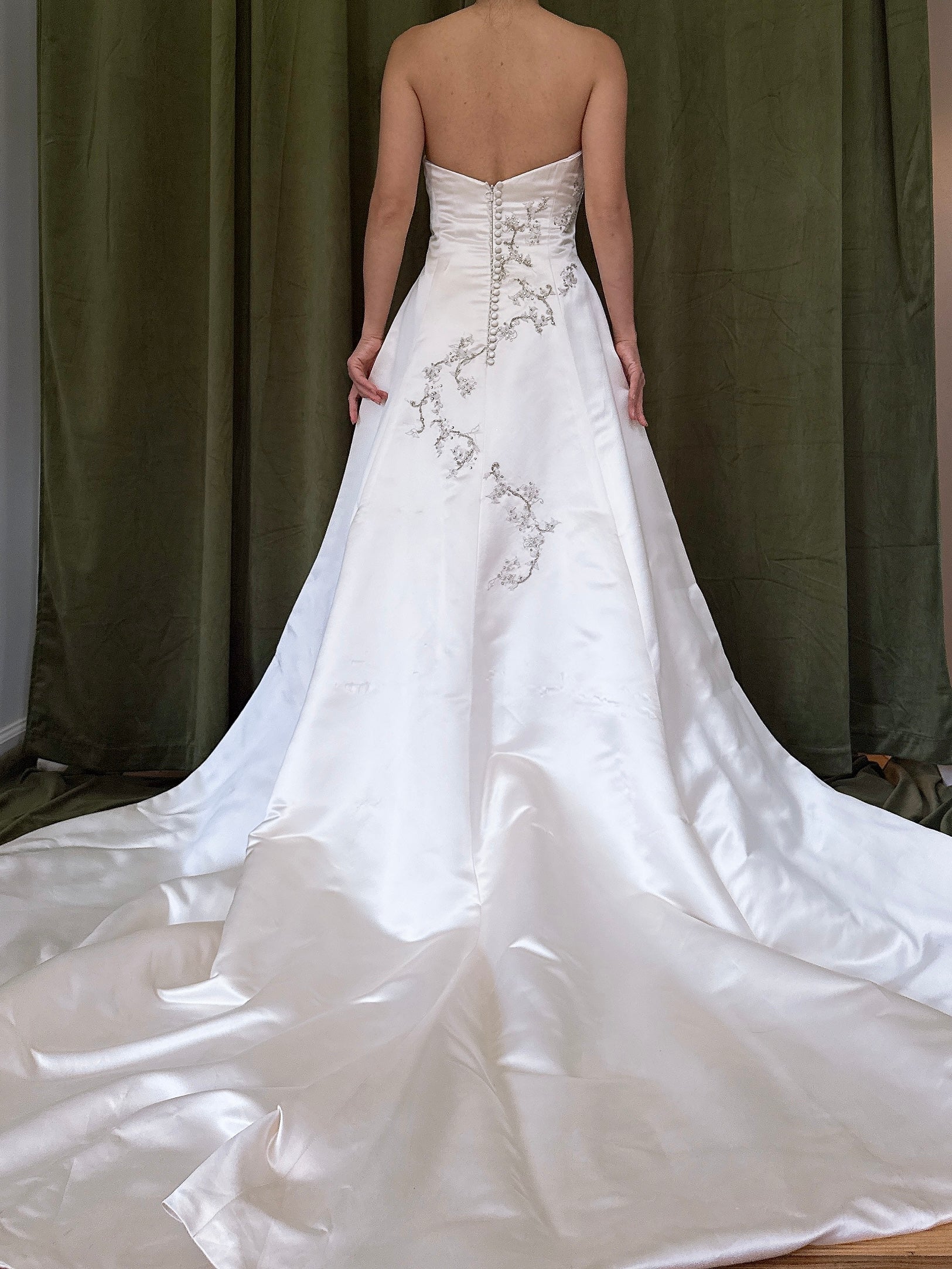 1990s Ulla-Maija Silk Strapless Gown - M