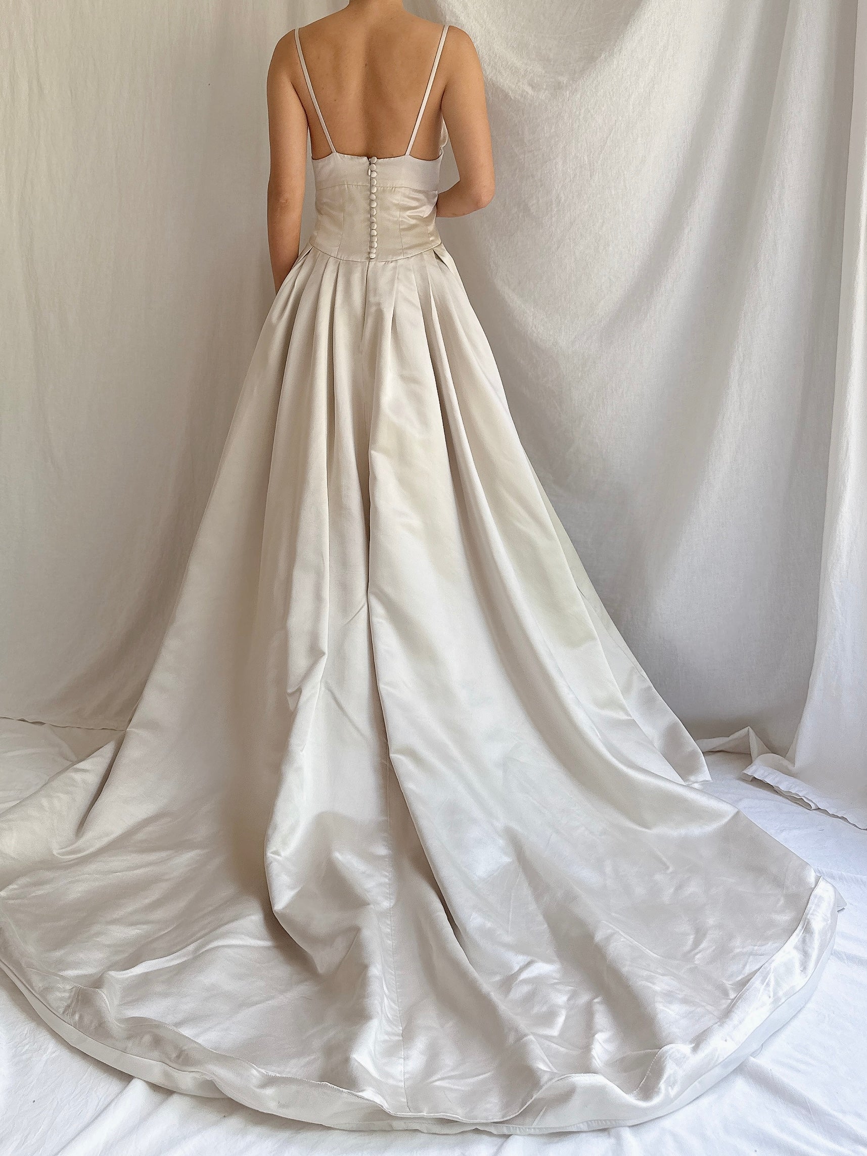 1990s Werkstatte Oyster Silk Gown - M