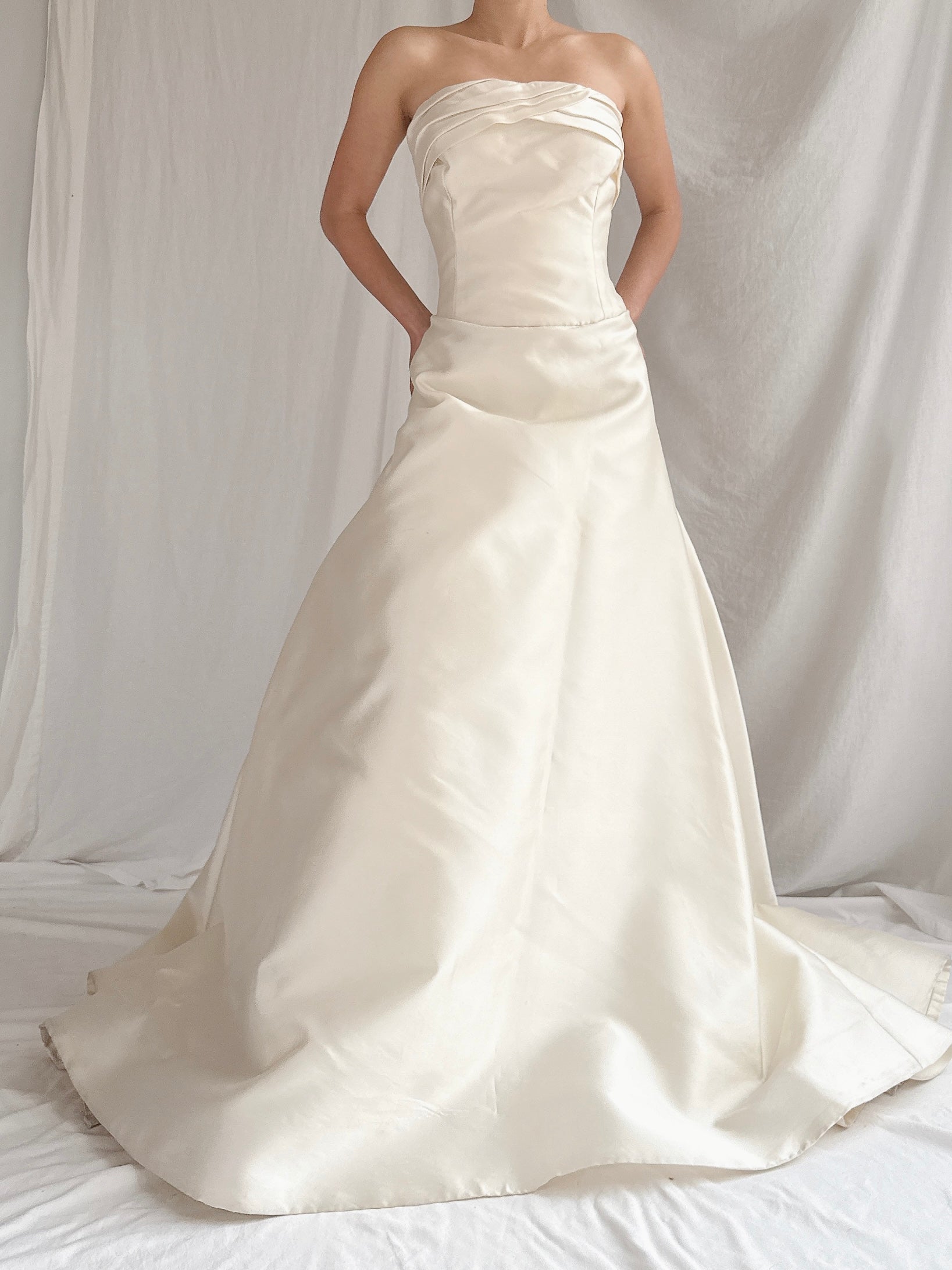 Vintage Vera Wang Silk Mikado Gown - L US 10