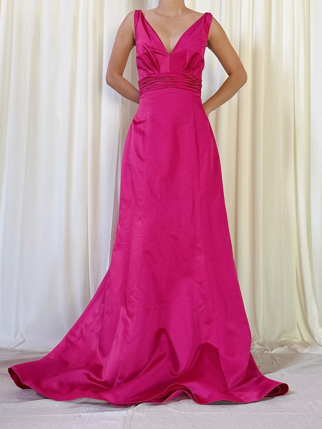 Vintage Bellville Sassoon Pink Dress - L UK 14