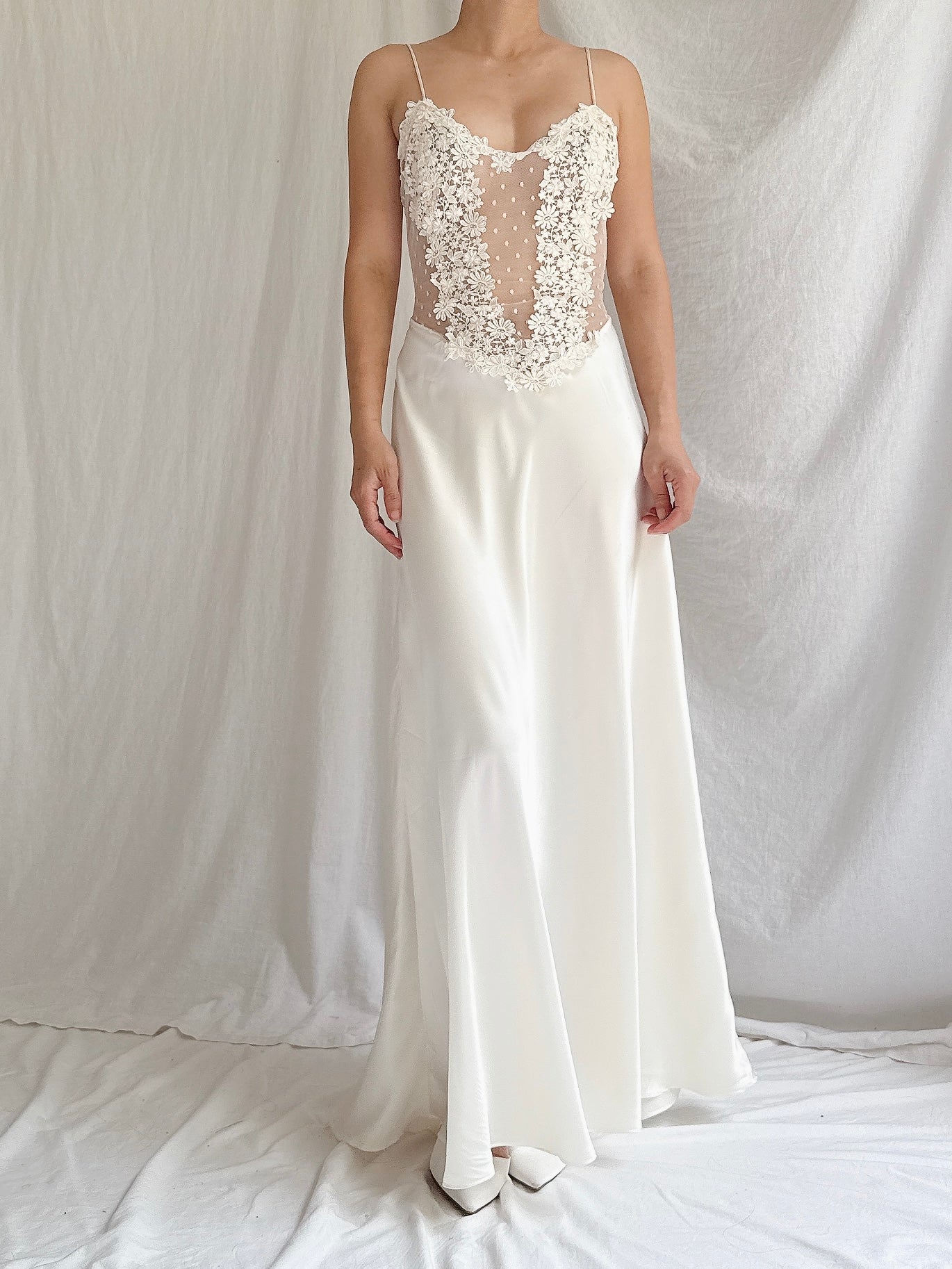 Vintage Satin Slip Dress - M