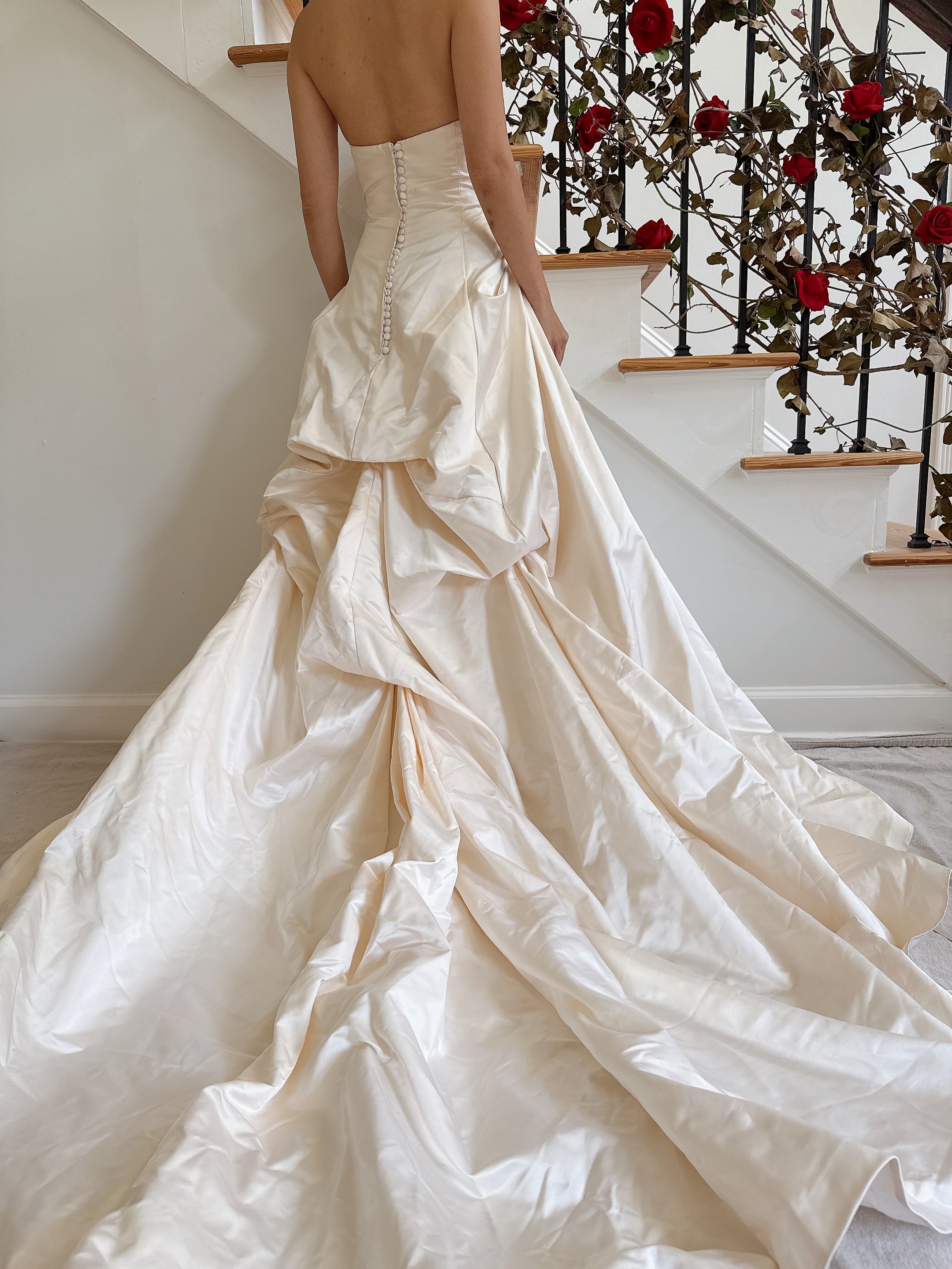 00 Marisa Silk Draped Gown - 35B/29W/58L from shoulders