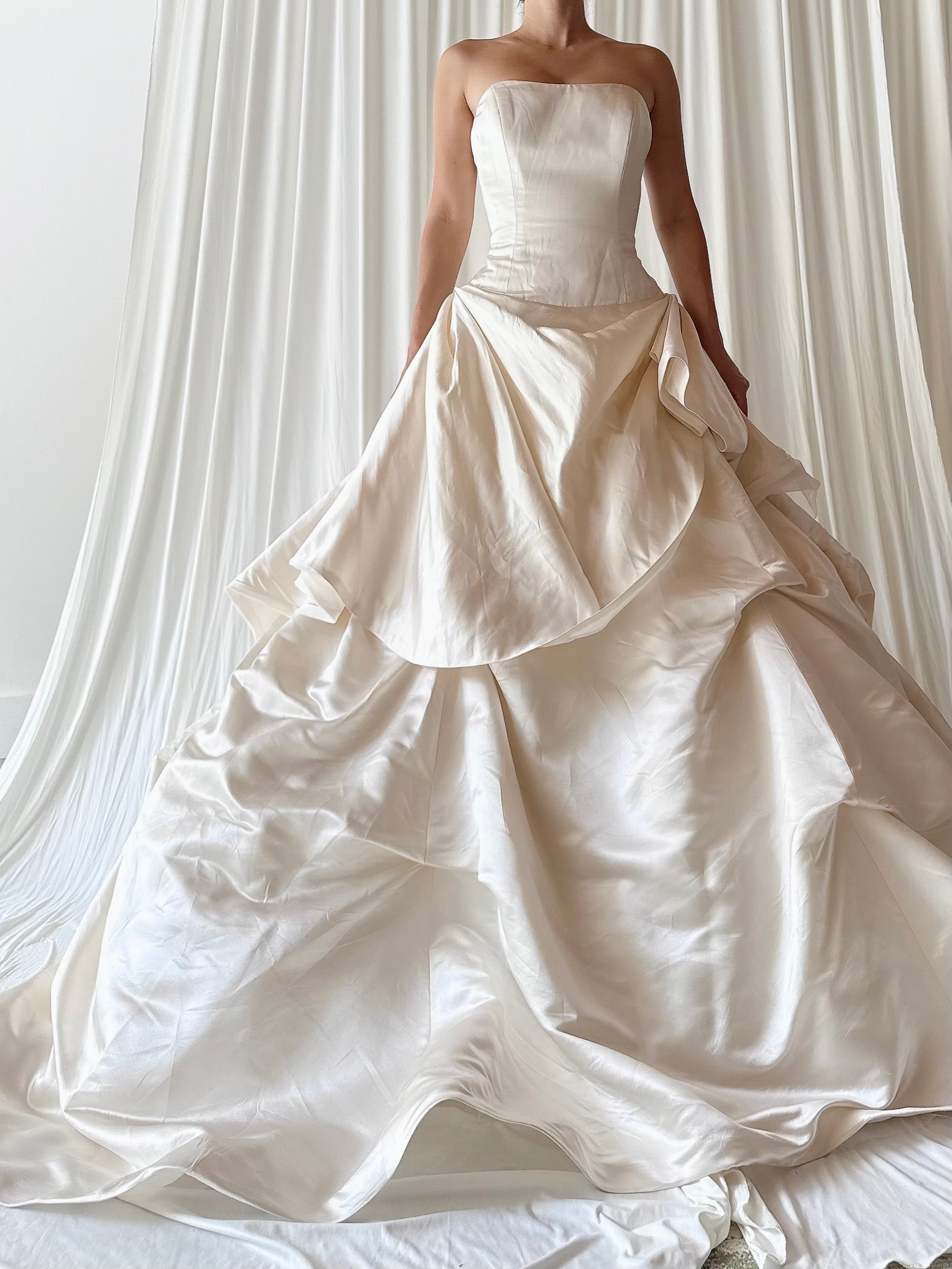 Vintage Anne Barge Silk Draped Gown - S/4