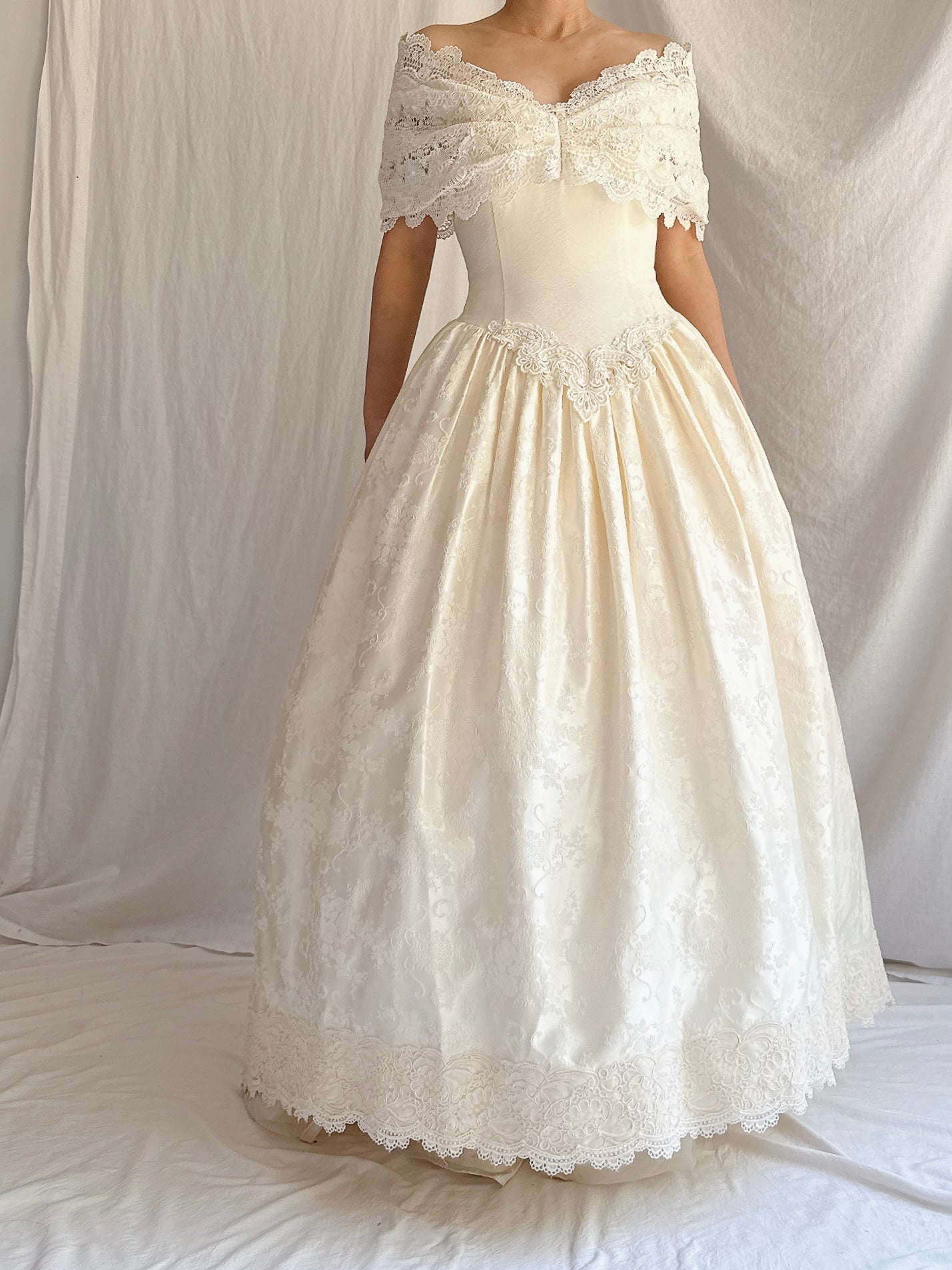 Vintage Brocade Dropped Waist Dress - XXS/0