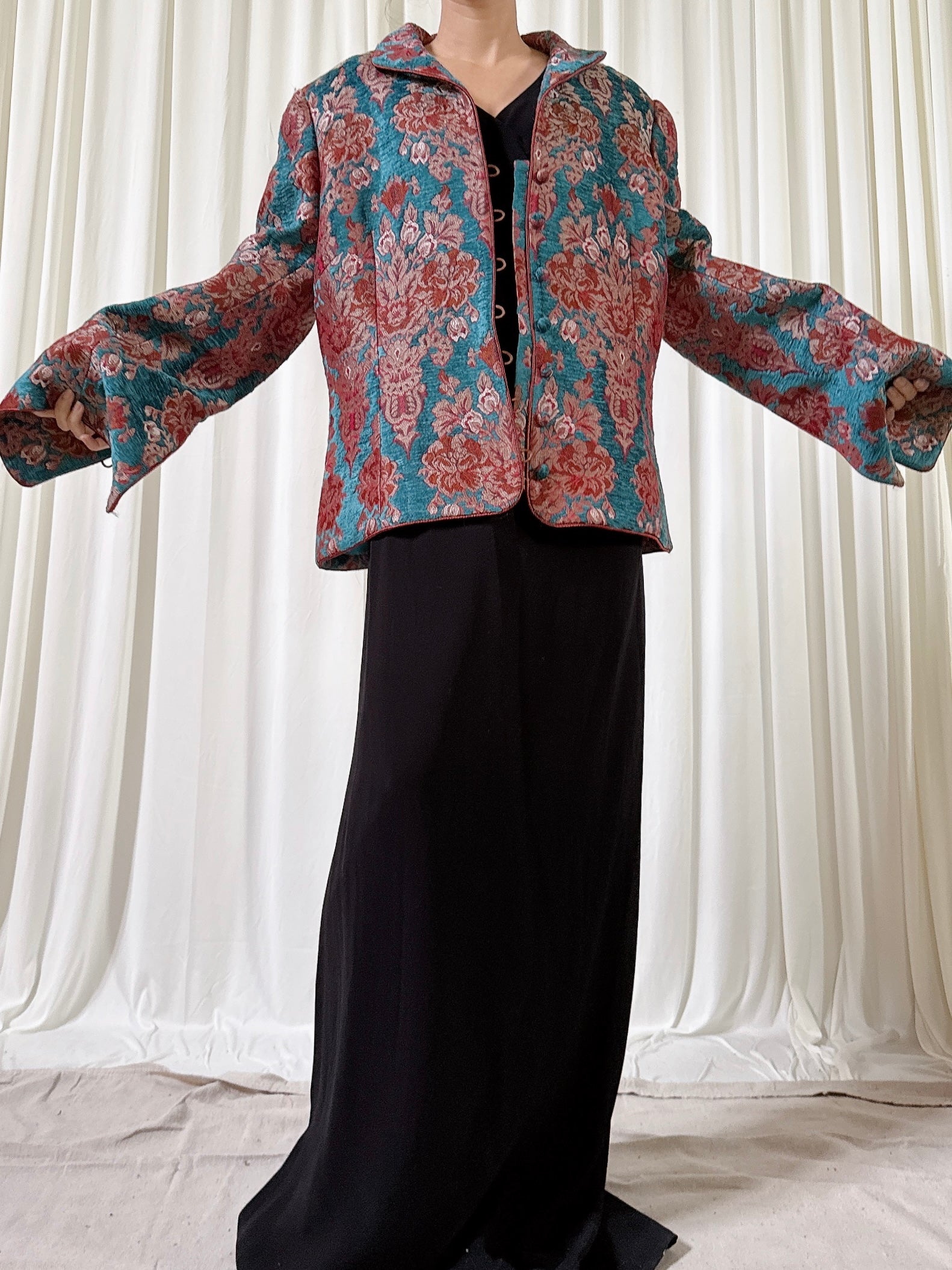 Vintage Paule Vasseure Bouquet Jacket - Size 48
