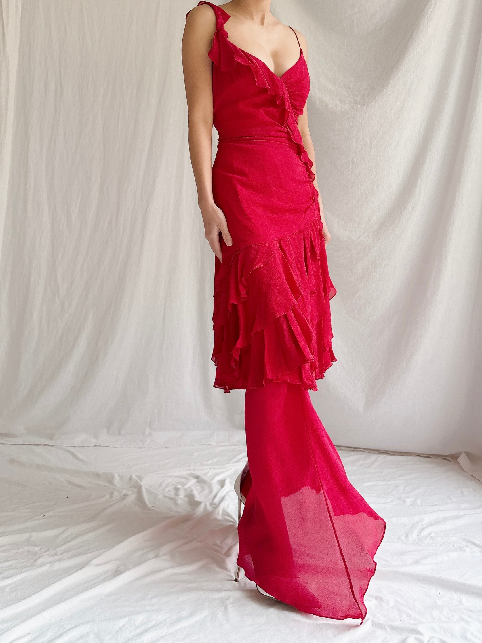 Vintage Italian Silk Gown - M/L
