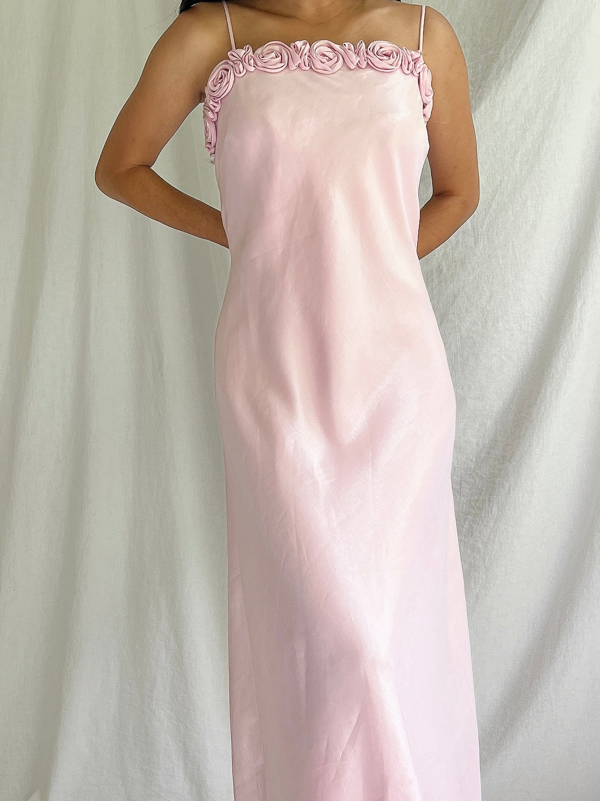 1990s Lilac Rosette Gown - M