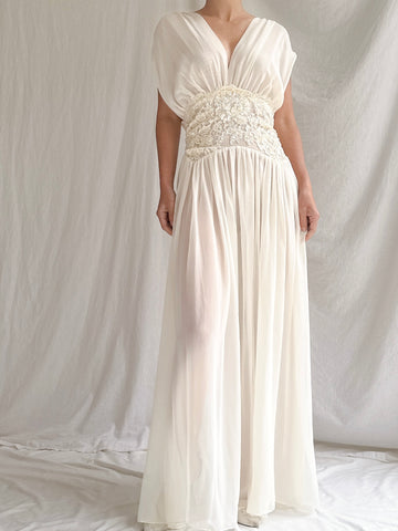 Vintage Chiffon Slip Dress - S/M