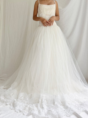 Vintage Monique Llhuilier Dropped Waist Gown - M