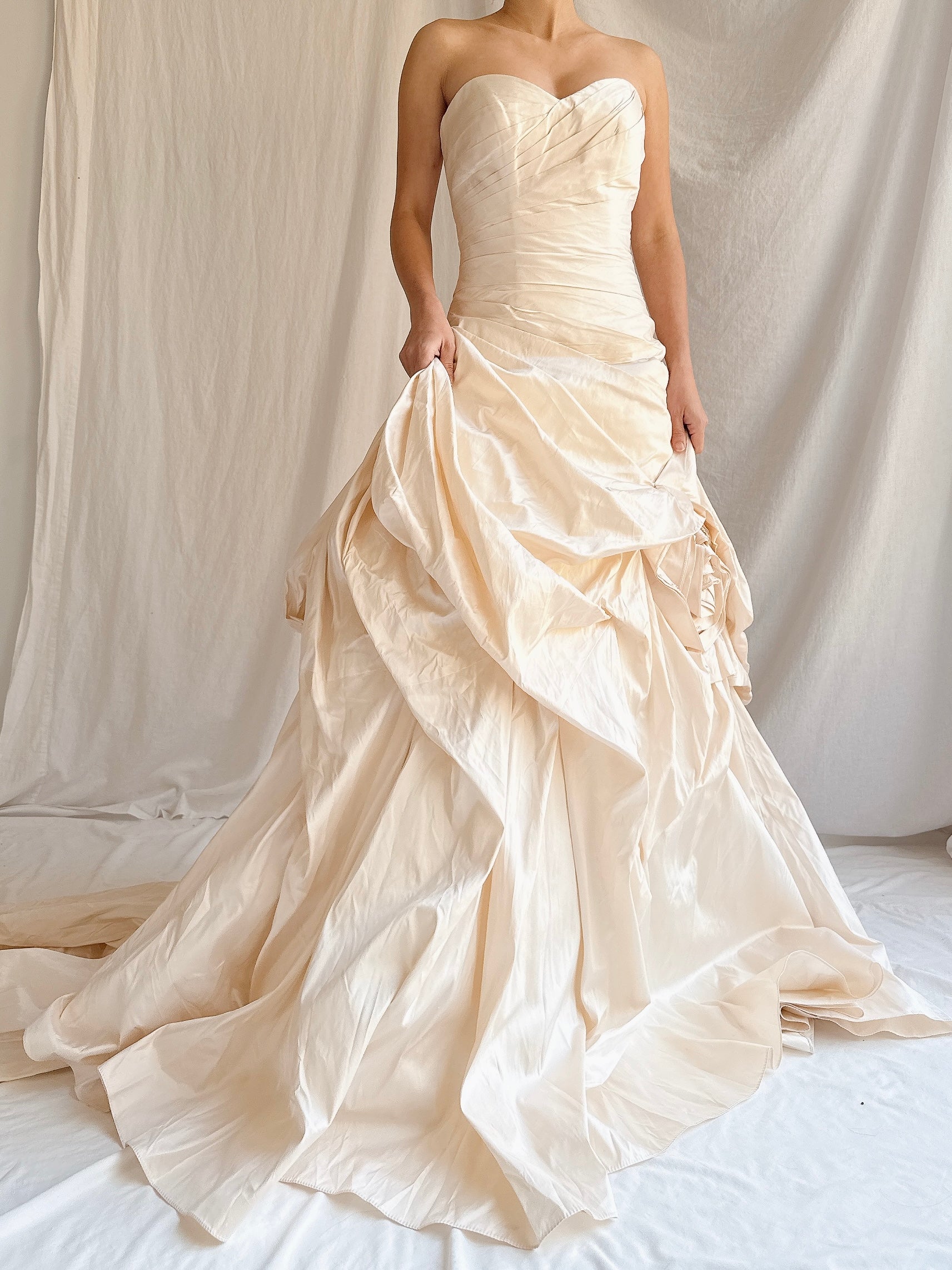 RESERVED for Callie Vintage Martina Liana Silk Draped Gown - S-M
