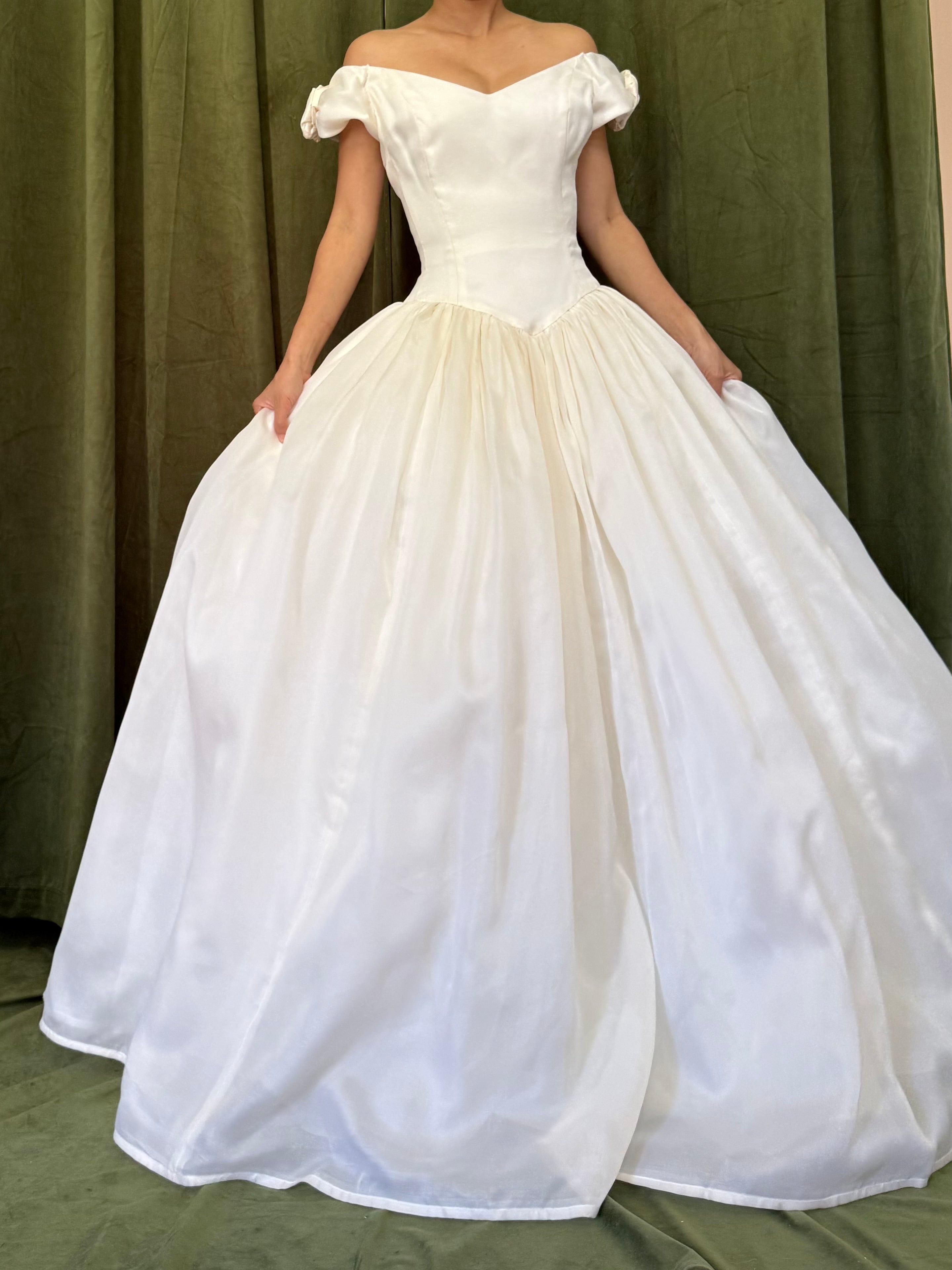 Vintage Lazaro Silk Organza Gown - M/6/8