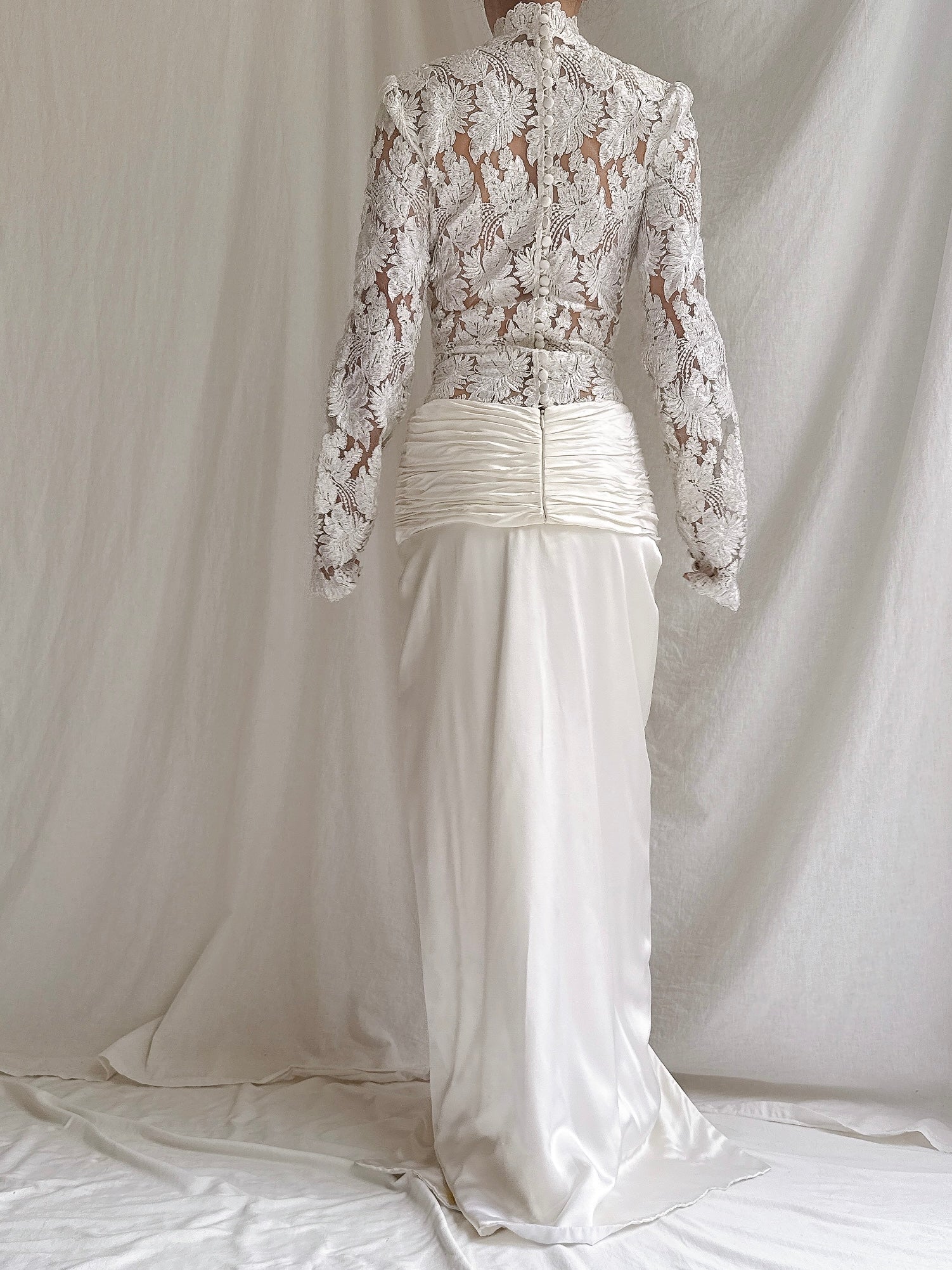 Vintage Baracci Couture Silk Dress - M/8