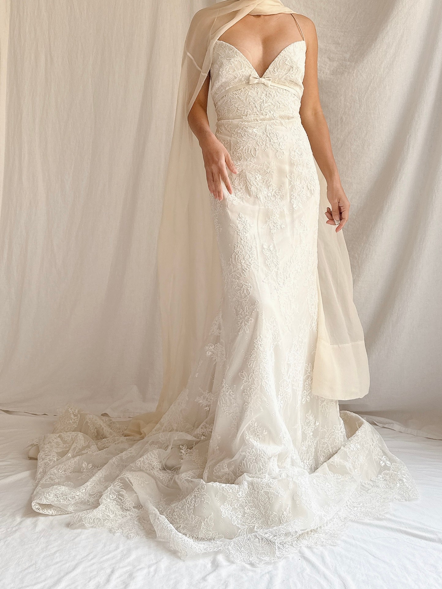 Vintage Lace Gown - S/M 6
