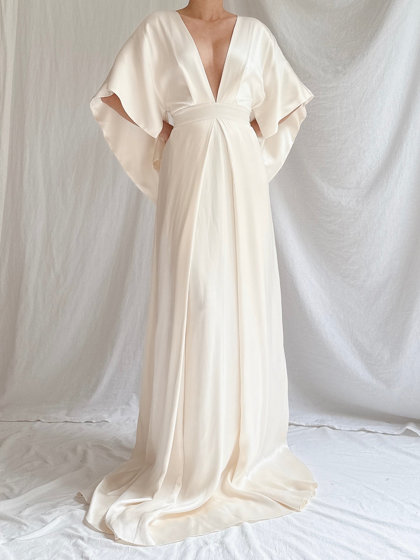 Temperley London Silk Kimono Sleeves Gown - S UK 8
