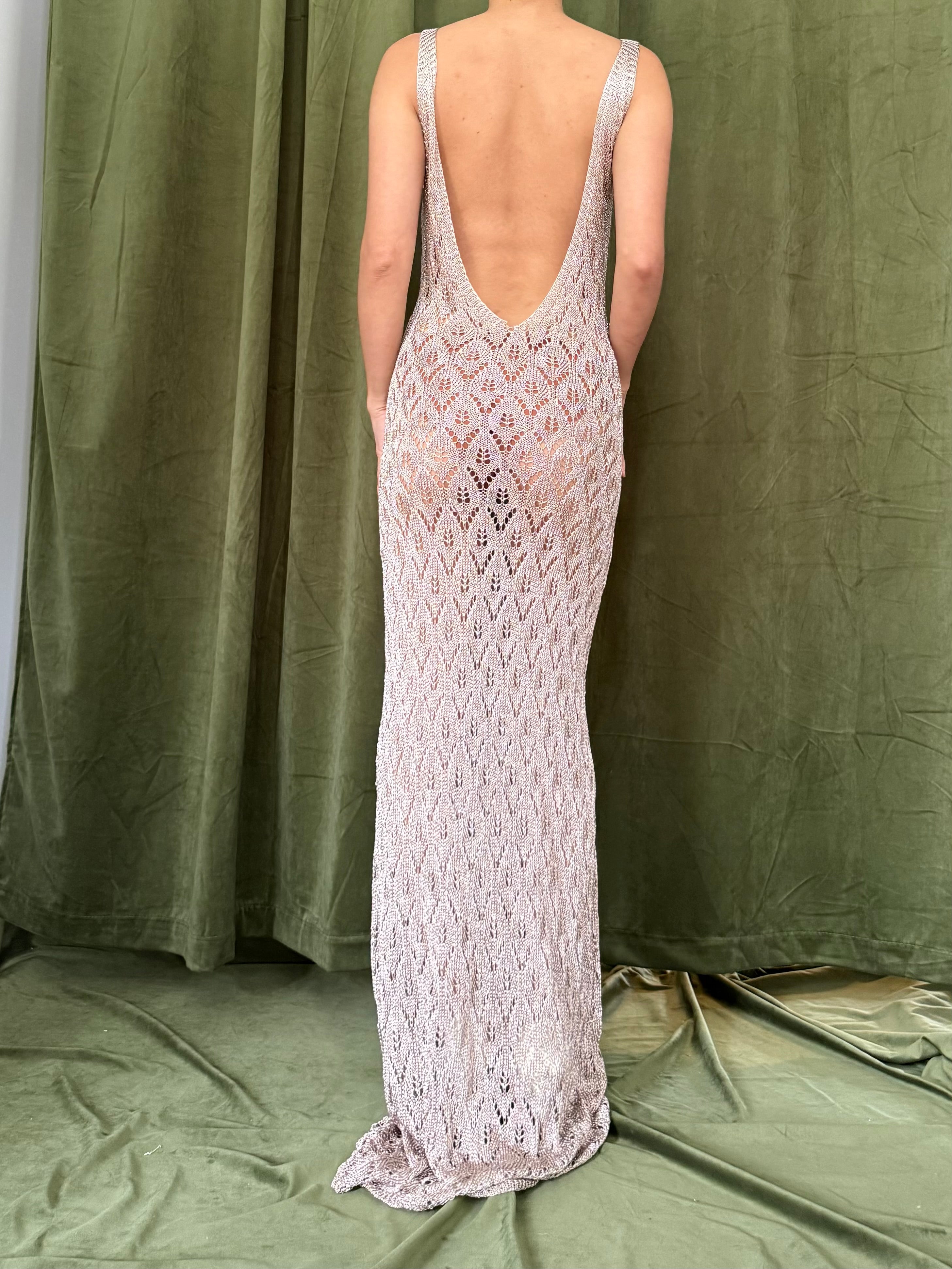 Sheer Macrame Dress - S-M