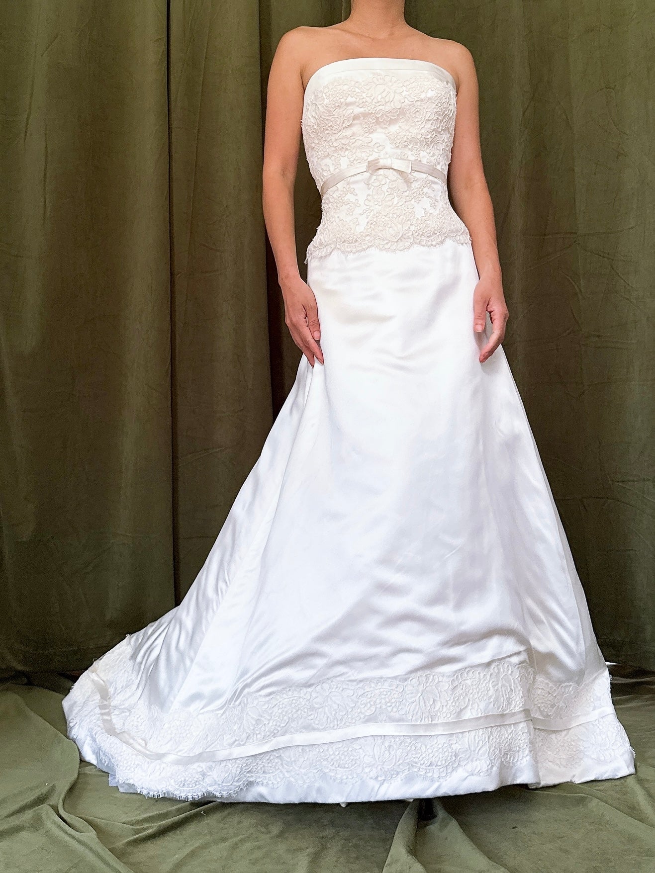 Vintage Rivini Silk Satin Strapless Gown - XS