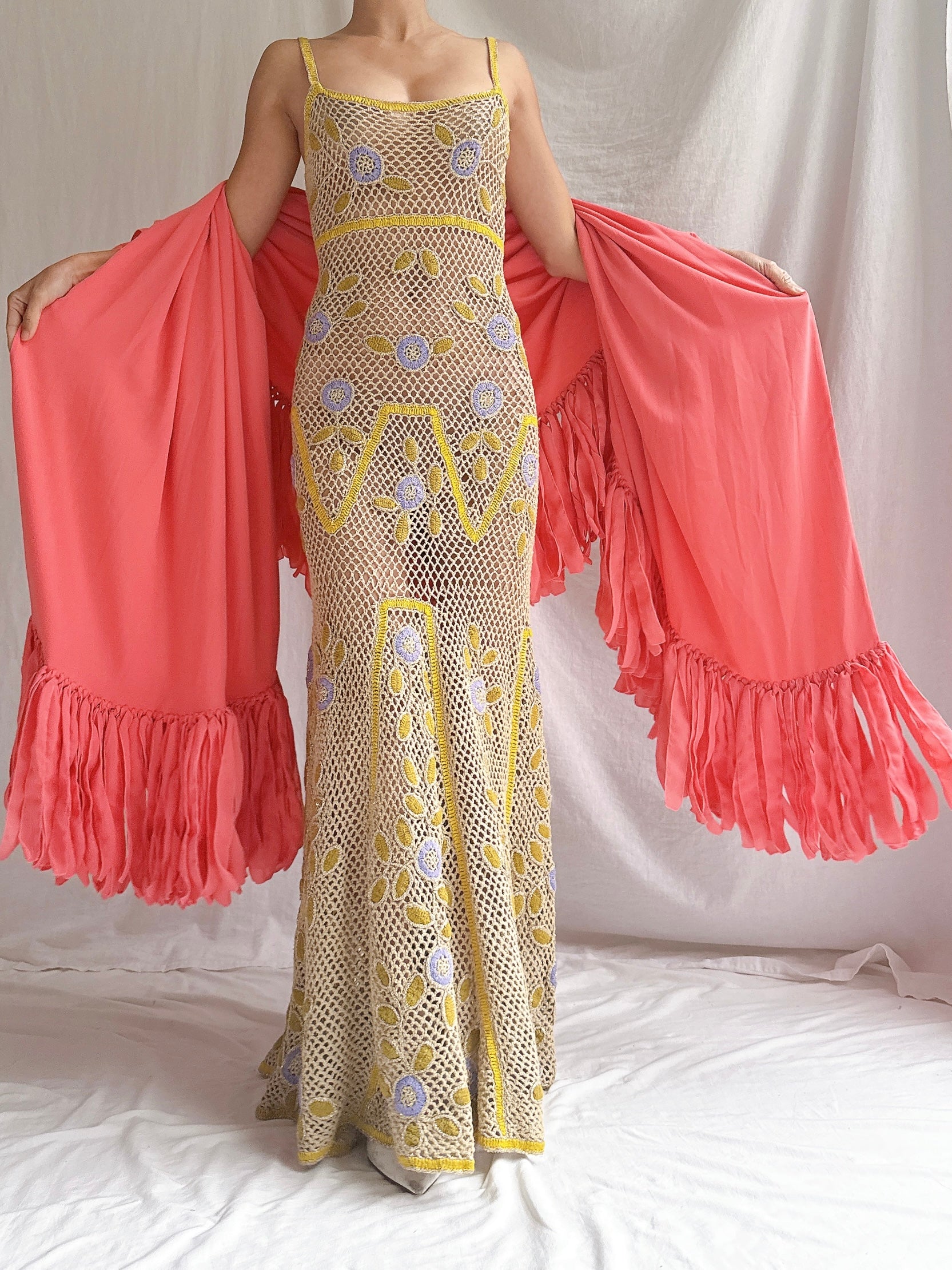 Vintage Chiffon Wrap - OSFM