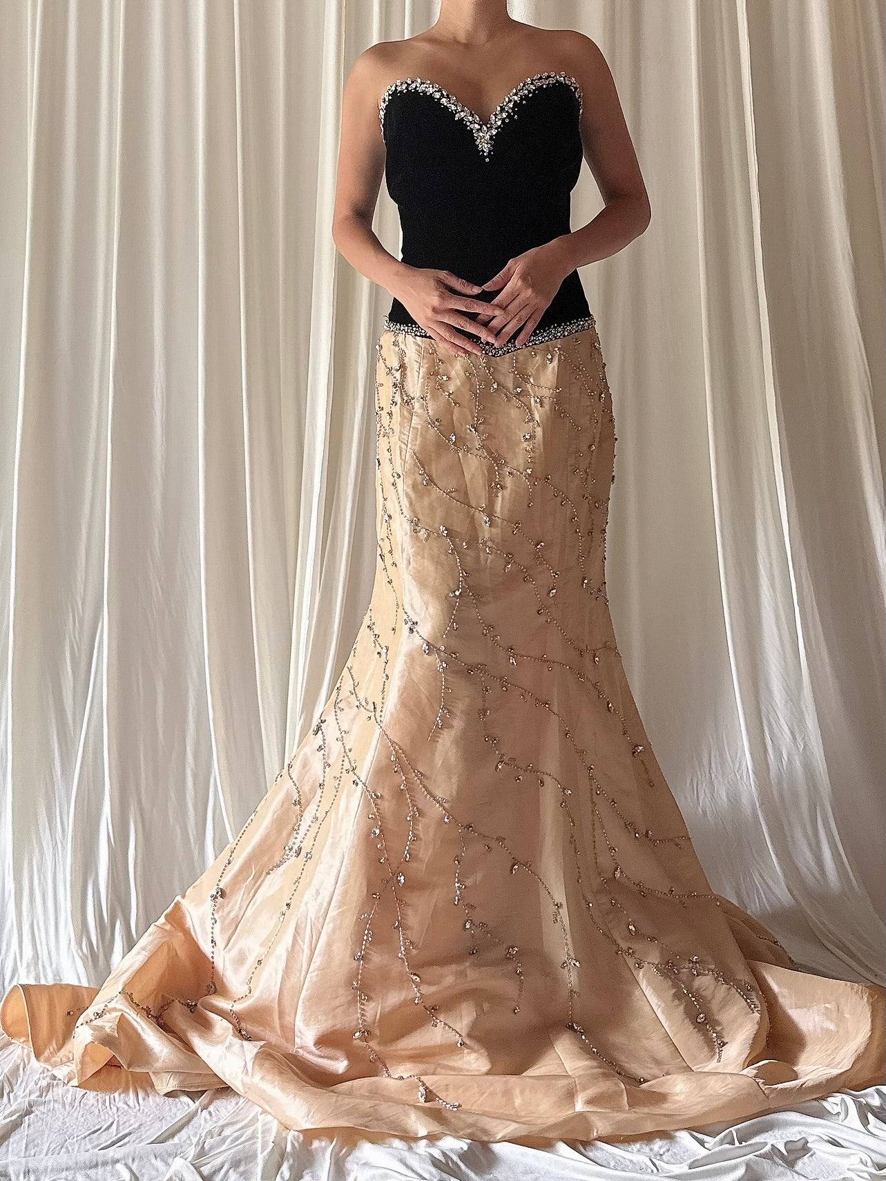 Vintage Velvet and Taffeta Gown - US 16/L