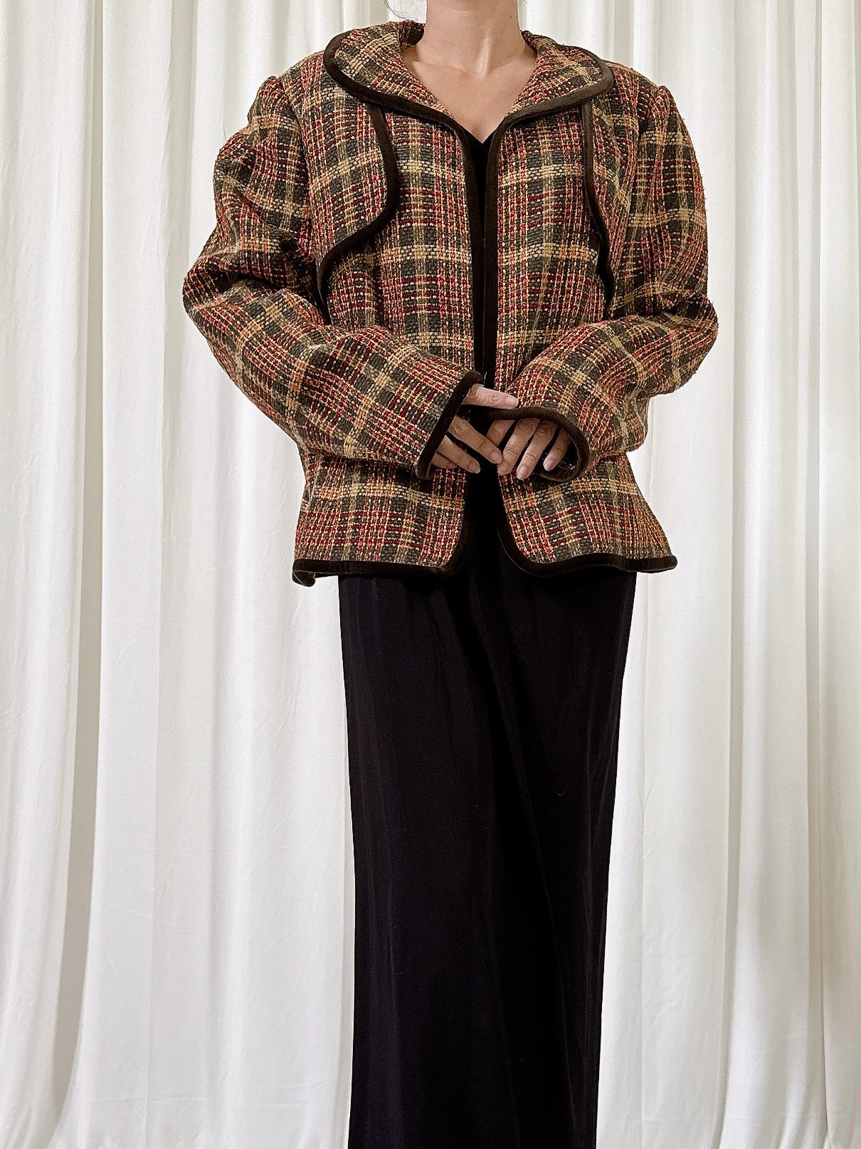 Vintage Solva Tweed Jacket - Size 46