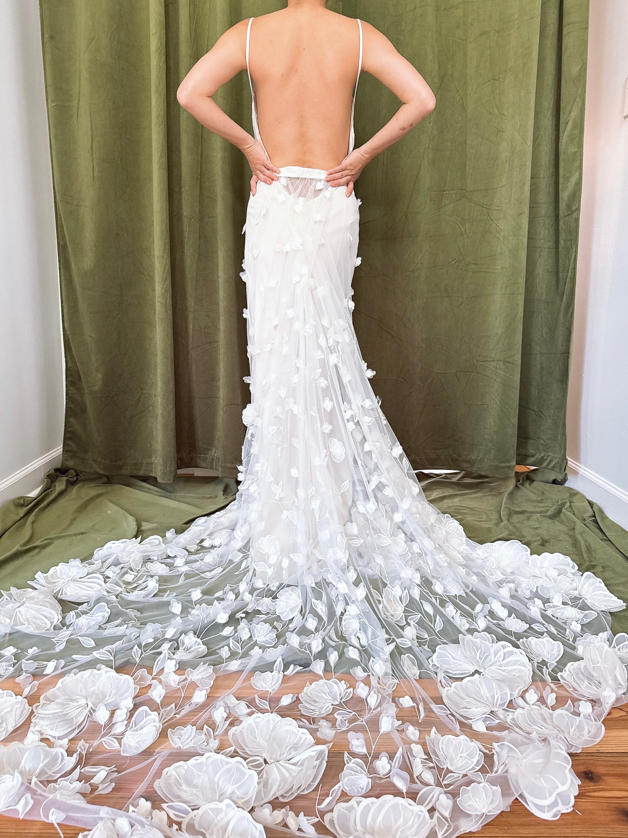 Silk Slip and Organza Skirt Set - M