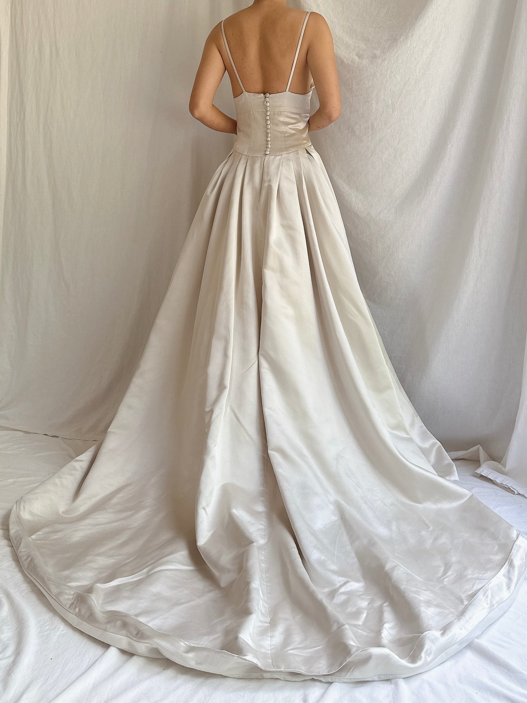 1990s Werkstatte Oyster Silk Gown - M