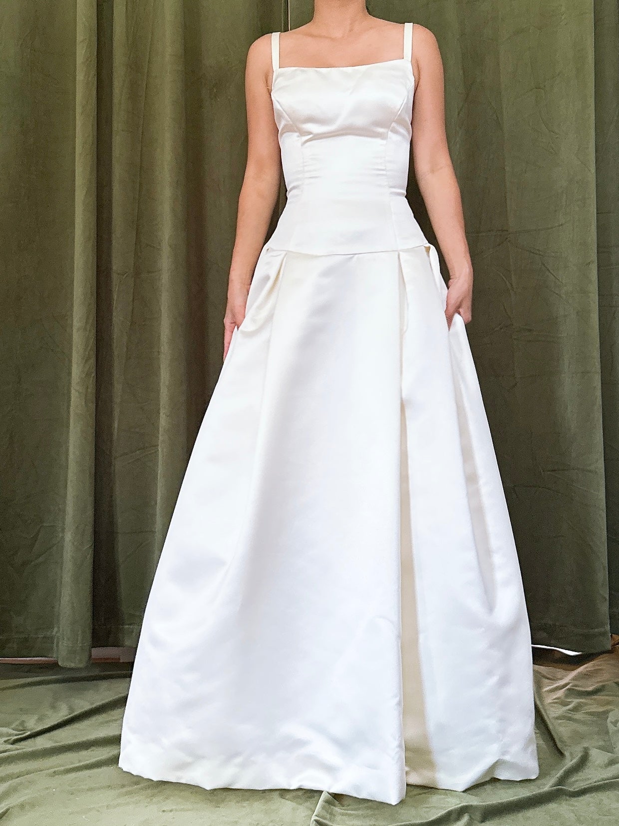 1990s Vera Wang Satin Dress - XS