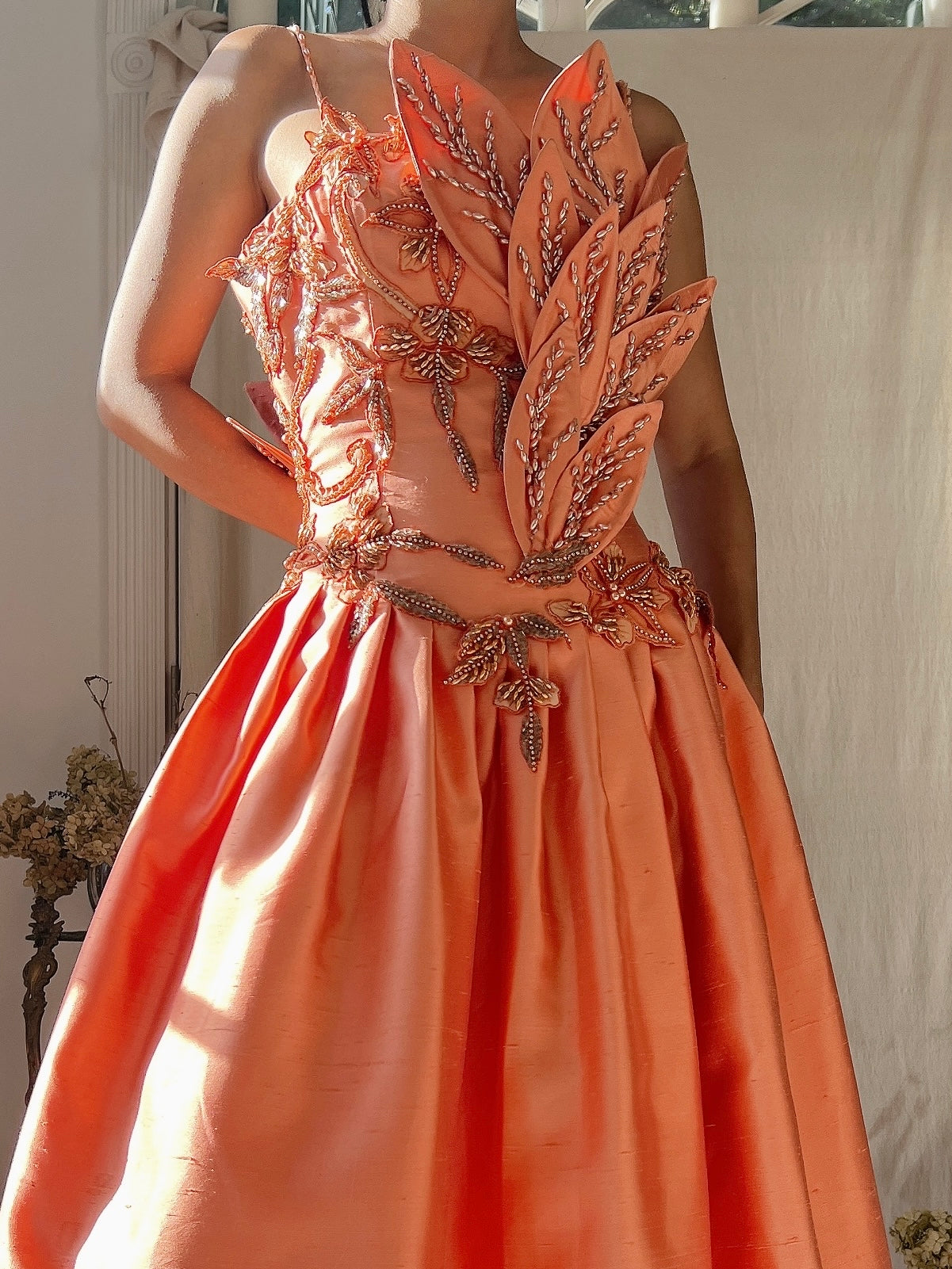 Vintage Structural Sherbet Dress - M