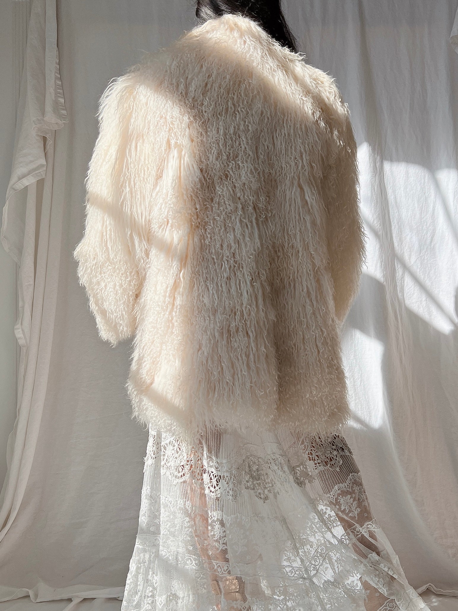 1970s Mongolian Sheared Shaggy Coat - M