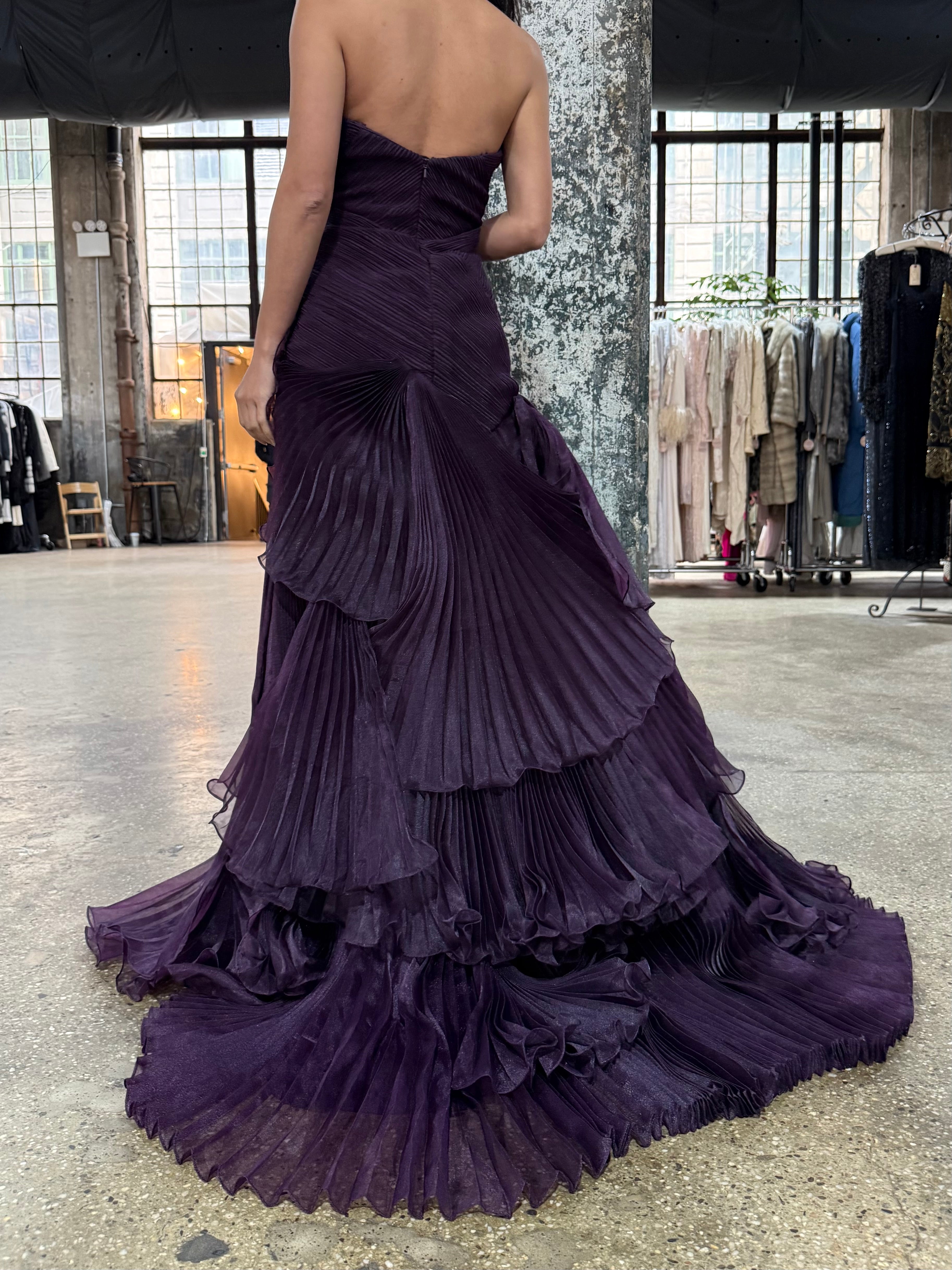 Purple Organza Gown - S/6